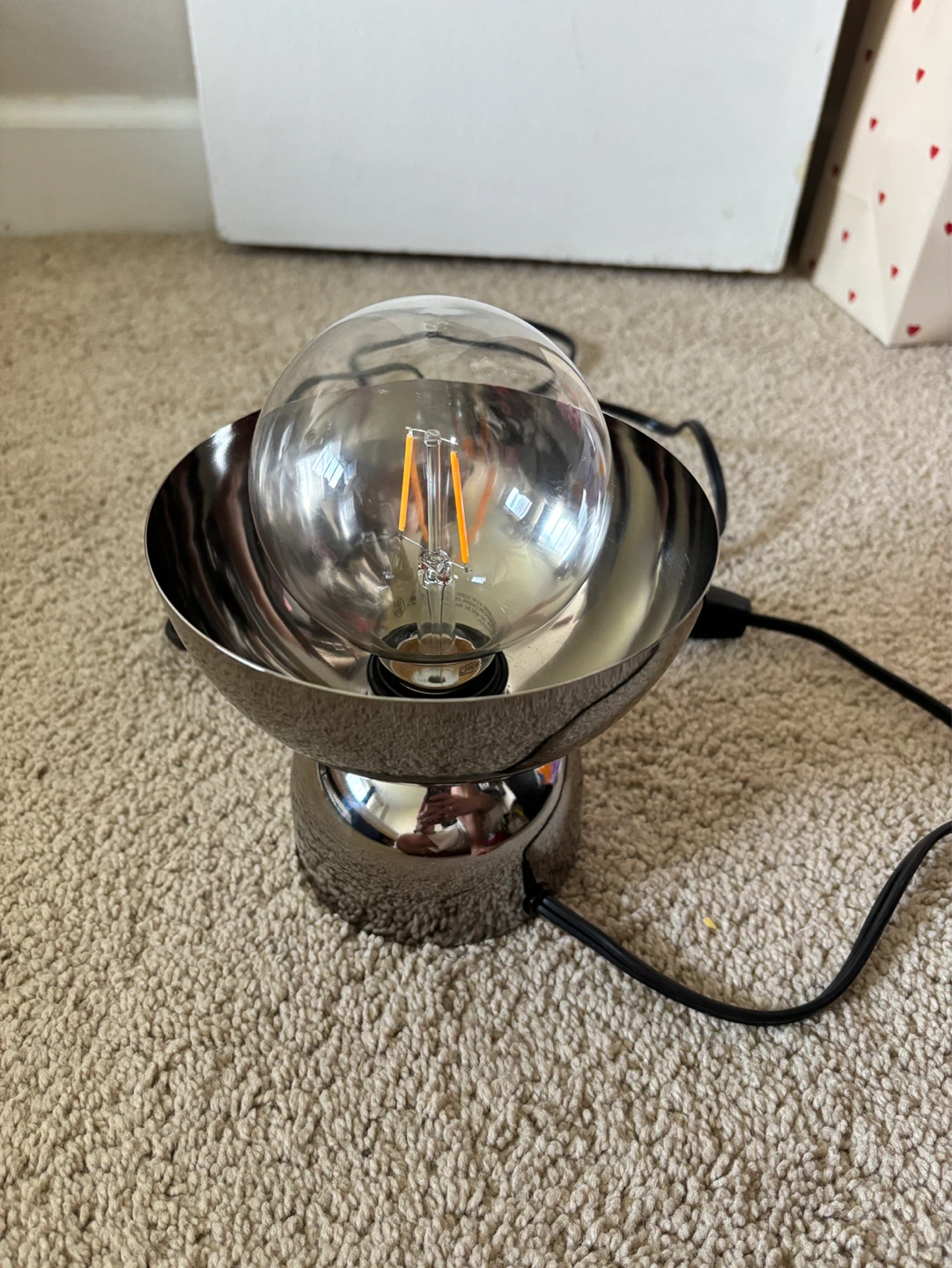 Modern IKEA Accent Lamp with Edison Bulb