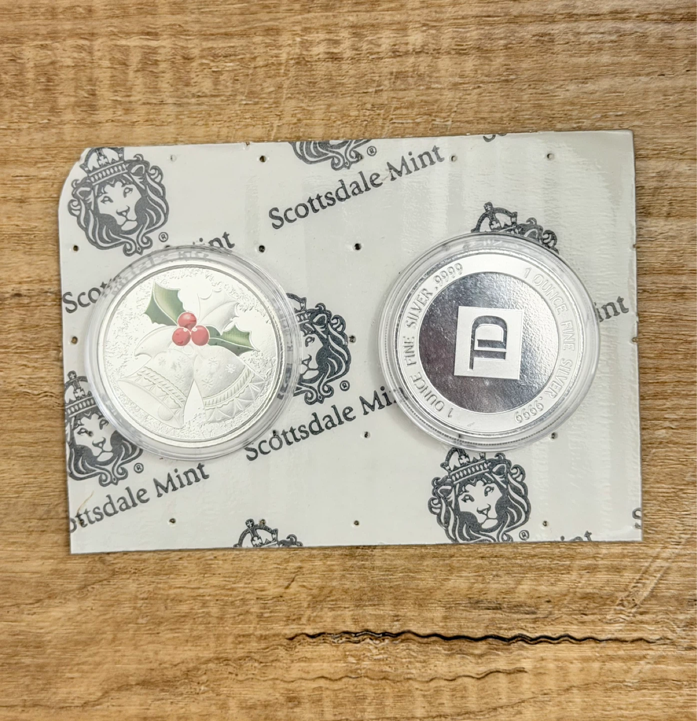 Pair of 1oz Pure Silver Rounds - TD Bank Christmas Bells