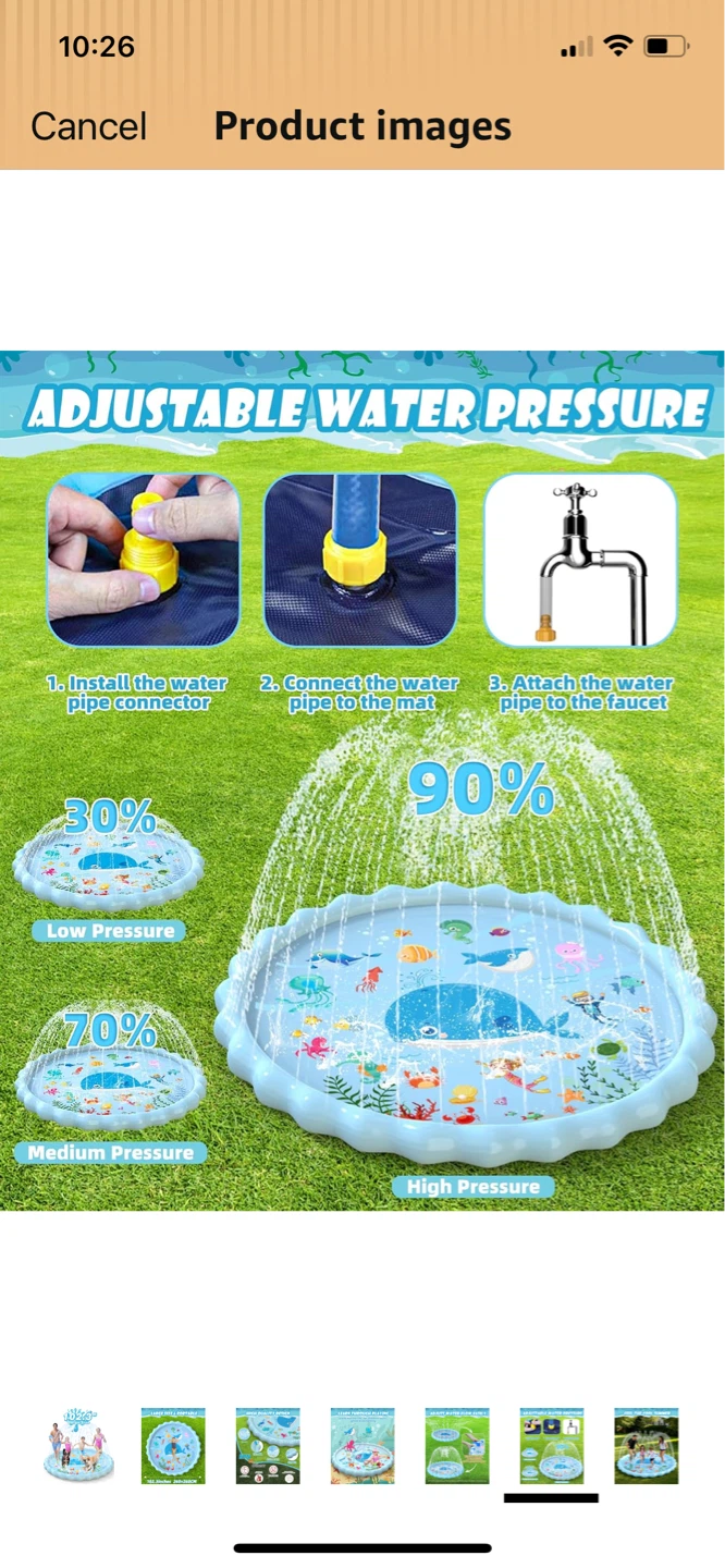 ❗️New 172cmSplash Pad Sprinkler Toy