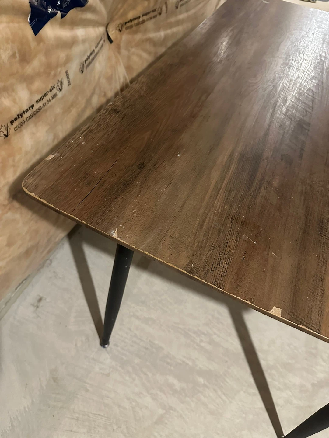Wooden Dining Table with Black Legs - photo 3