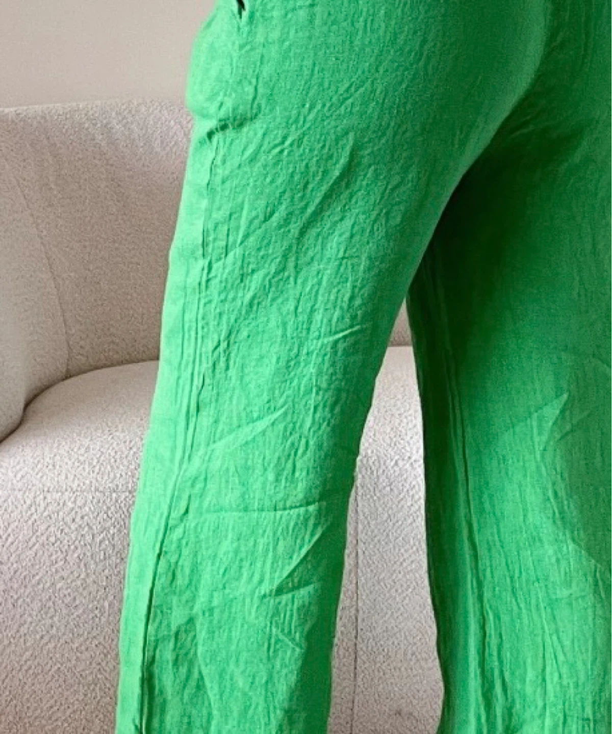 Green Linen Pants Size 38