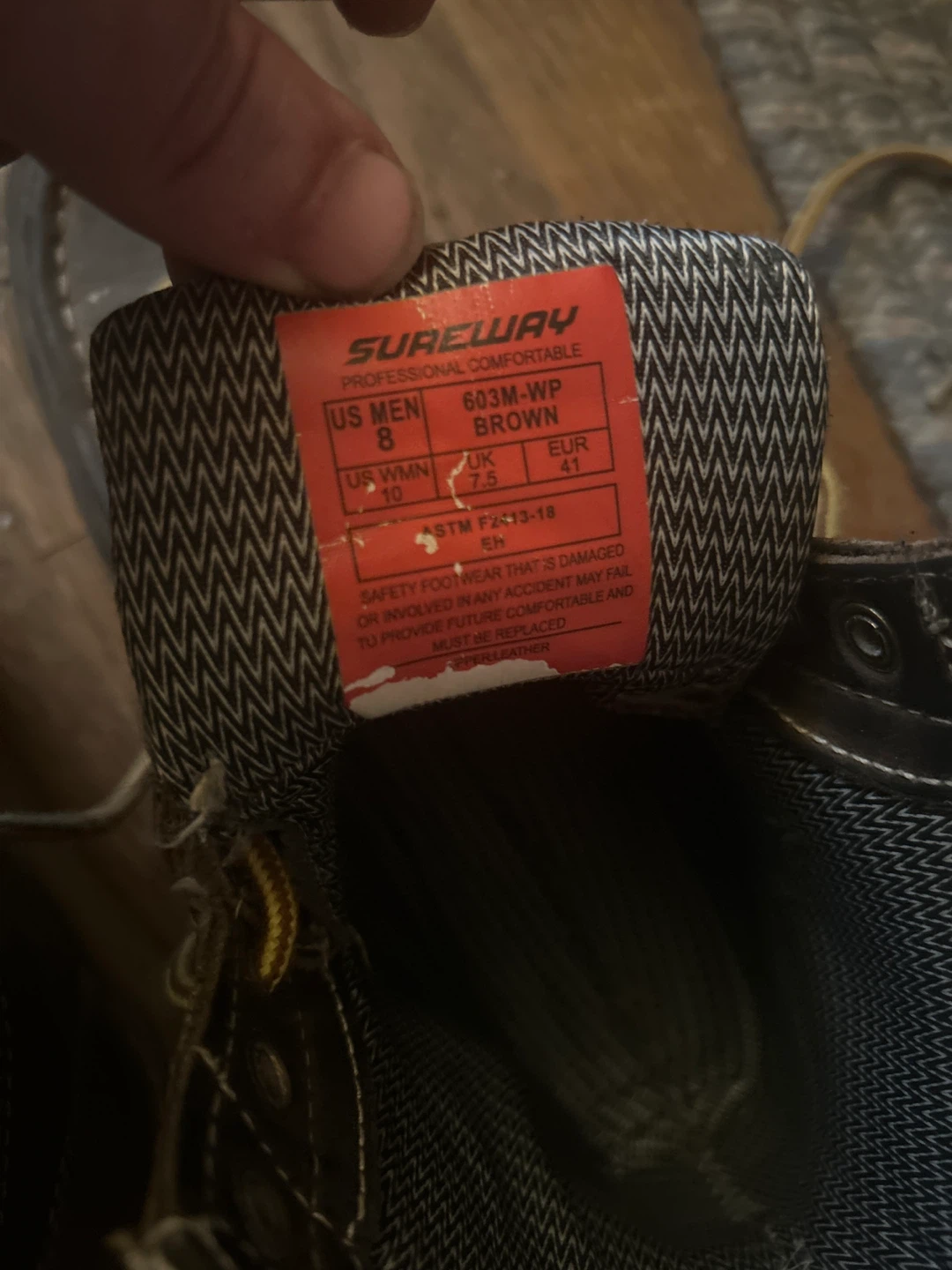 Sureway Men's Work Boots Size 8 - photo 3