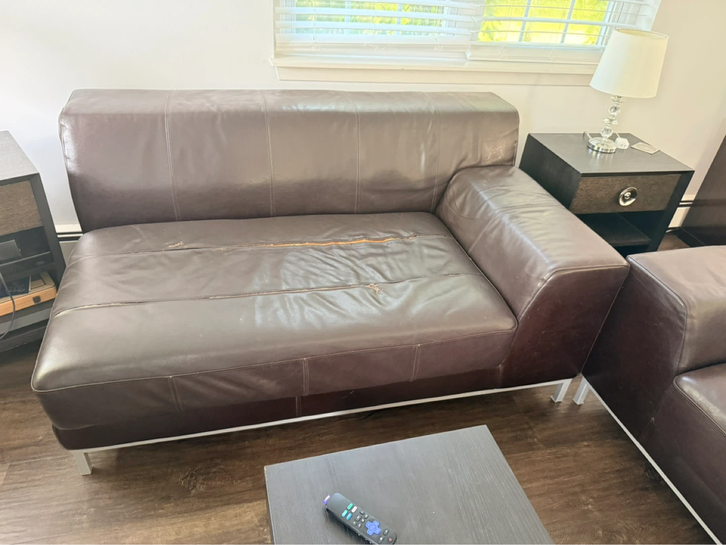 Brown Leather Sofa Set - photo 2
