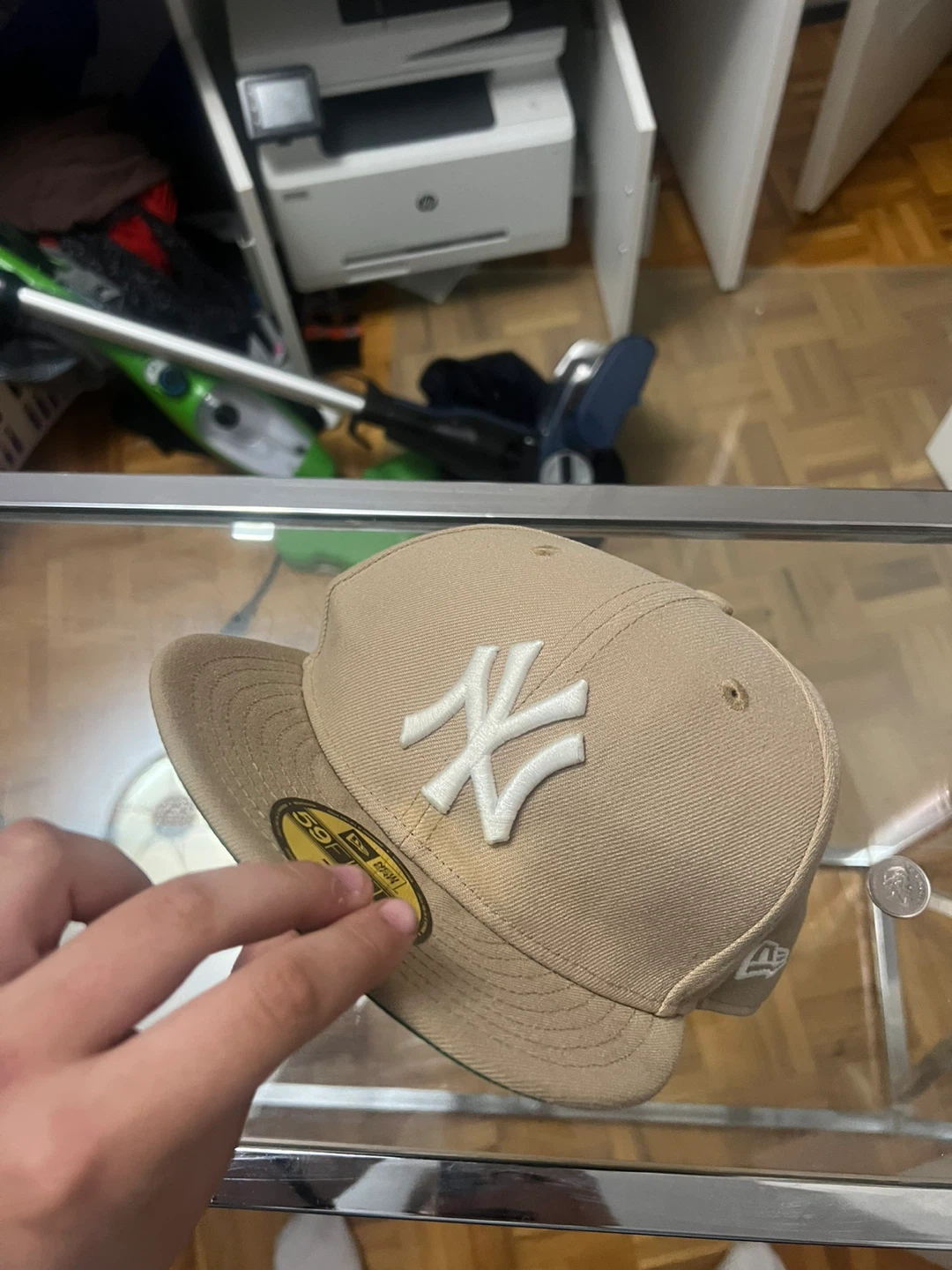 New Era 59FIFTY New York Yankees Cap Tan/Green Size 7 1/4 - photo 2