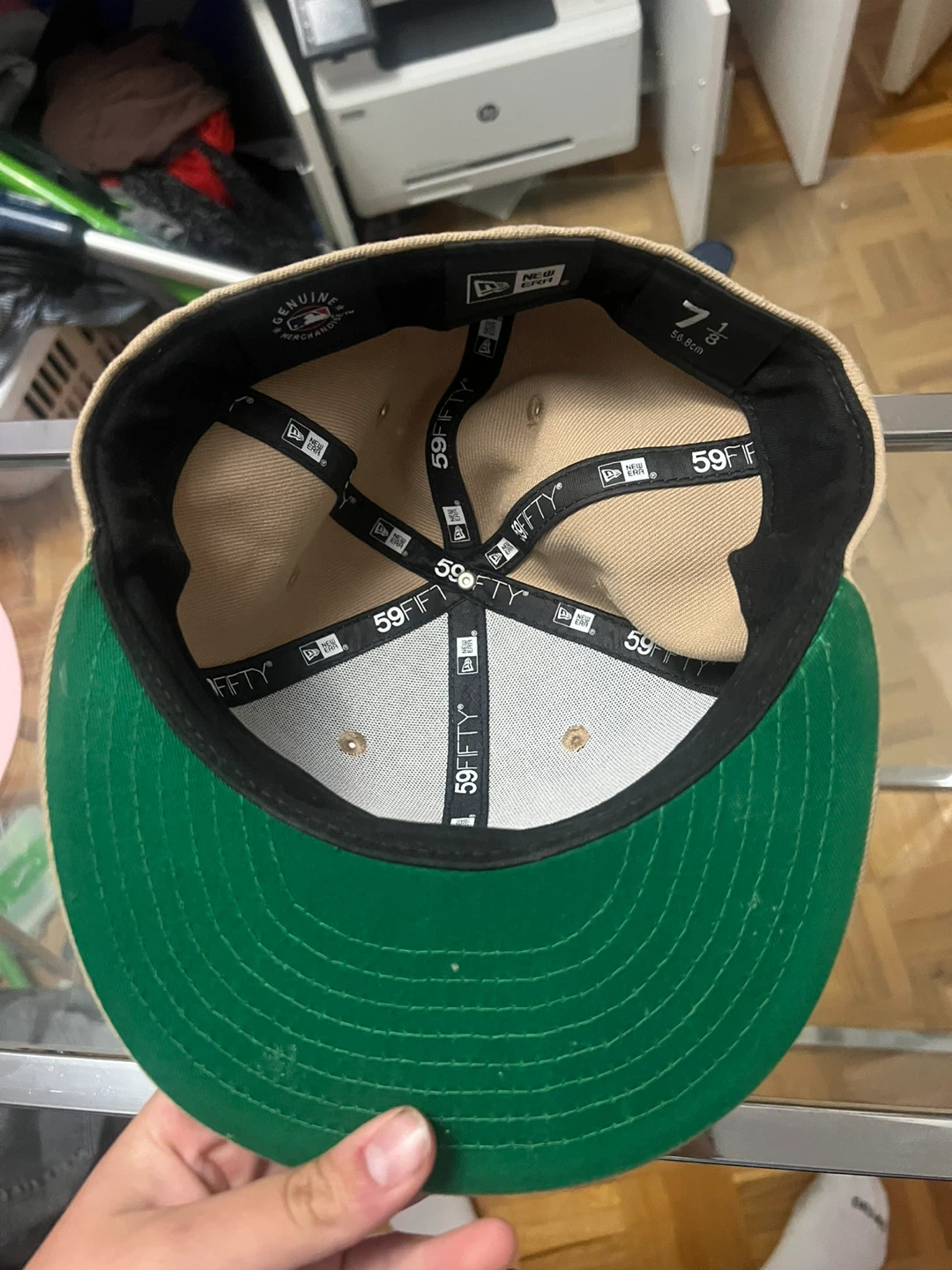 New Era 59FIFTY New York Yankees Cap Tan/Green Size 7 1/4 - photo 3