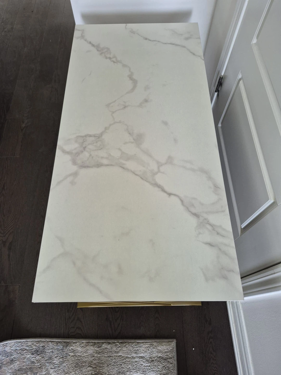 Modern Marble Top Coffee Table with Gold Legs - photo 2