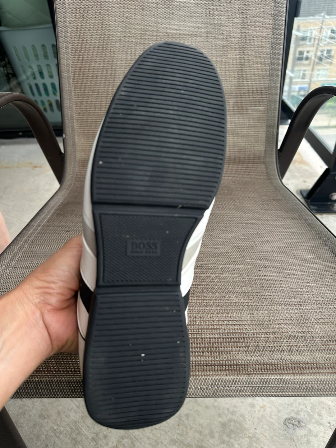HUGO BOSS White & Grey Leather Sneakers - photo 3