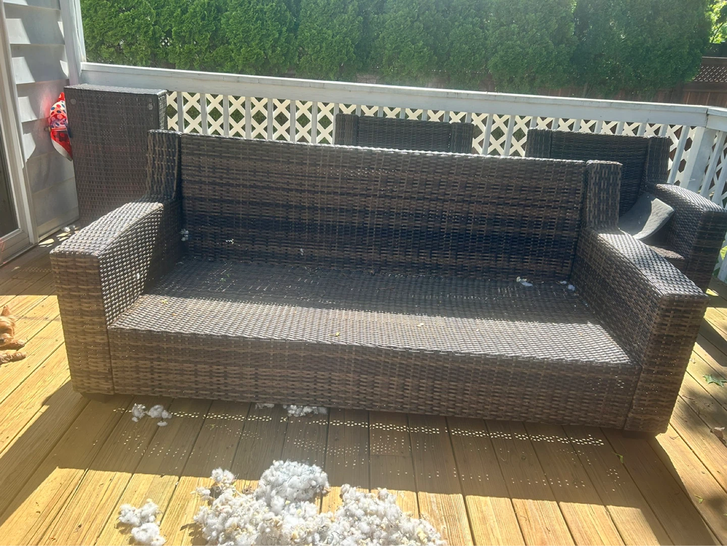 Outdoor furniture.  Cash sale