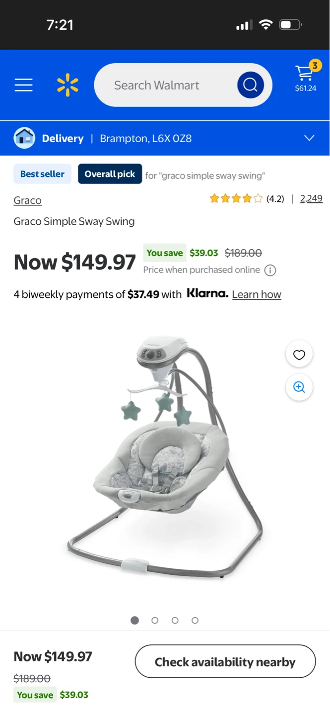 Graco Baby Swing - photo 2