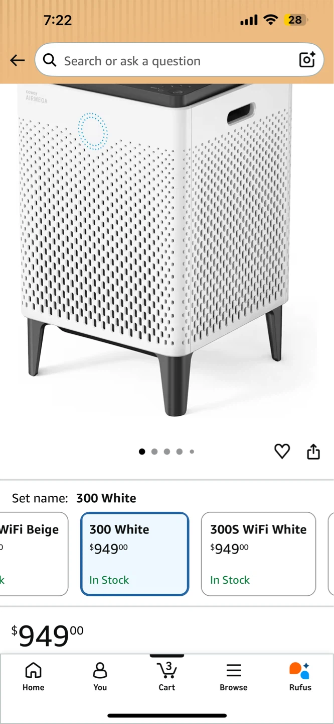 Coway air Purifier Airmega 300