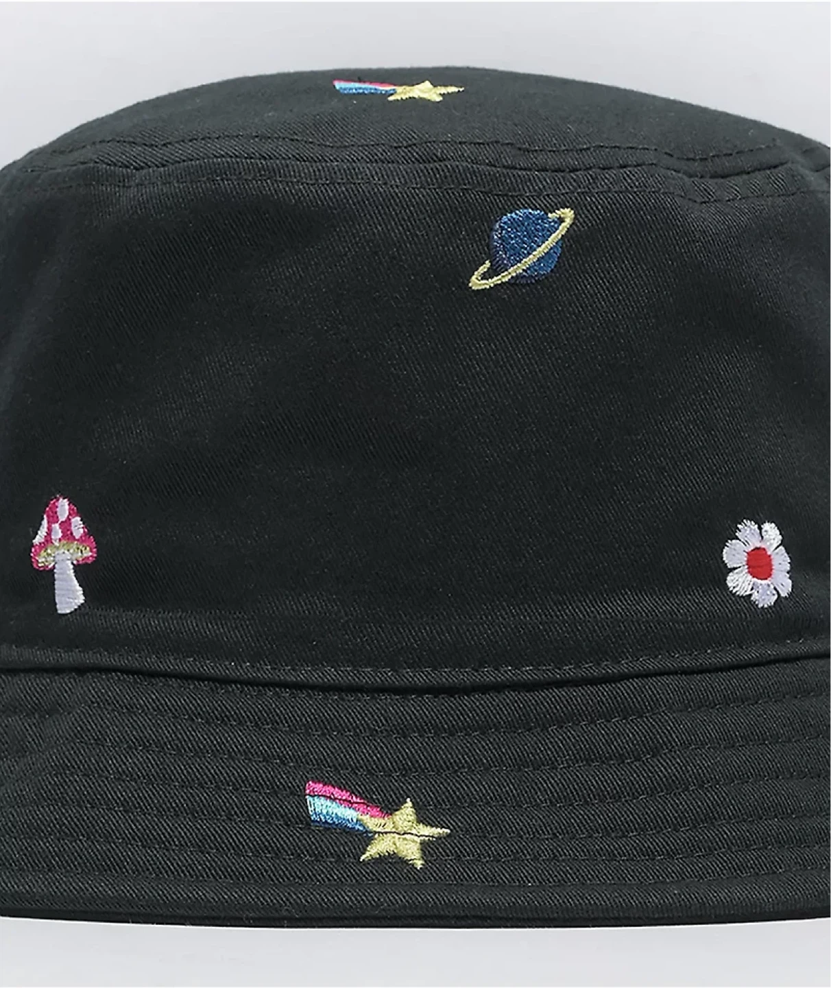 Amnesia -Black Embroidered Bucket Hat - NWT🏷️ - photo 2