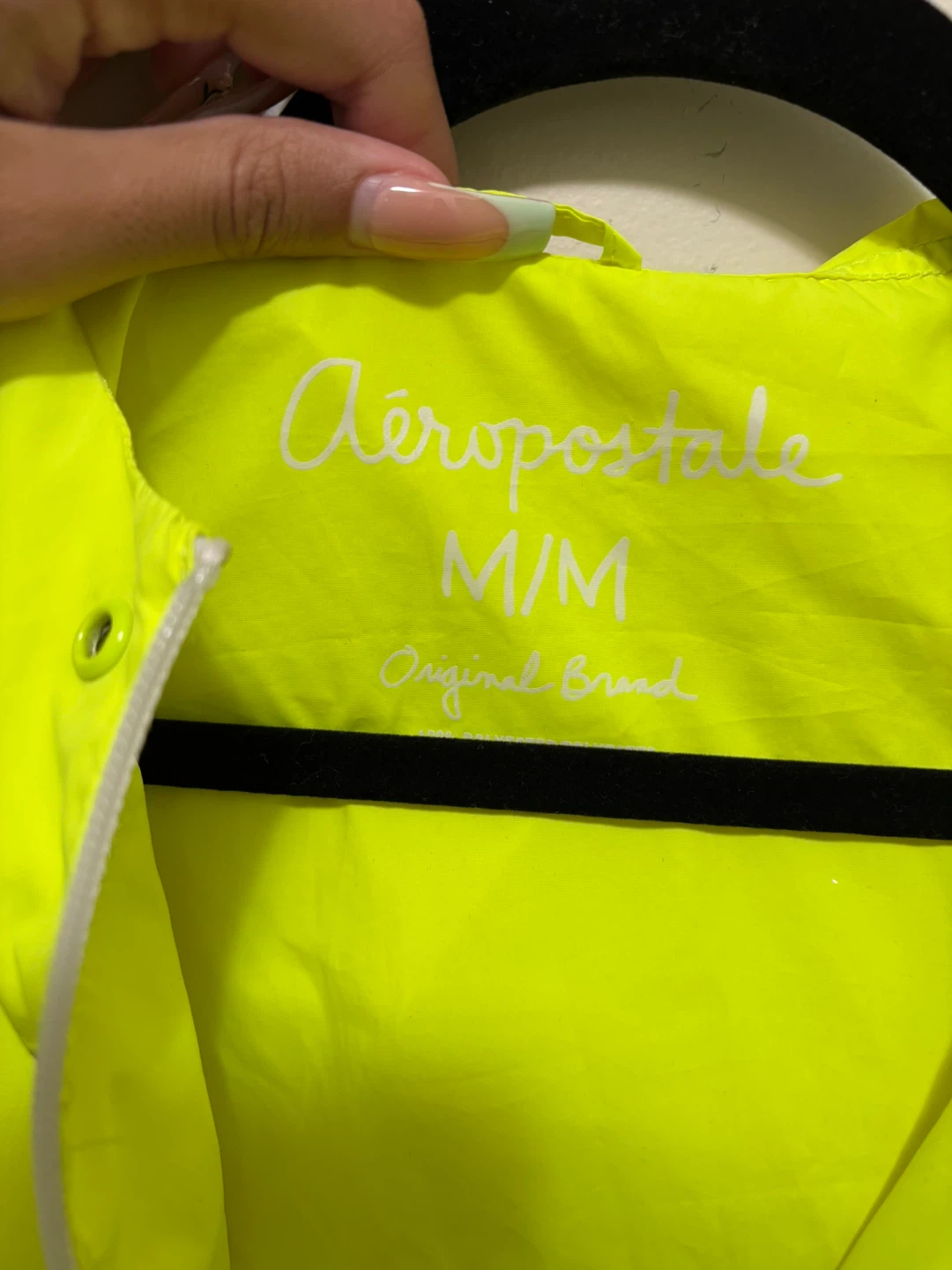 Aeropostale Neon Yellow Windbreaker Jacket - photo 3
