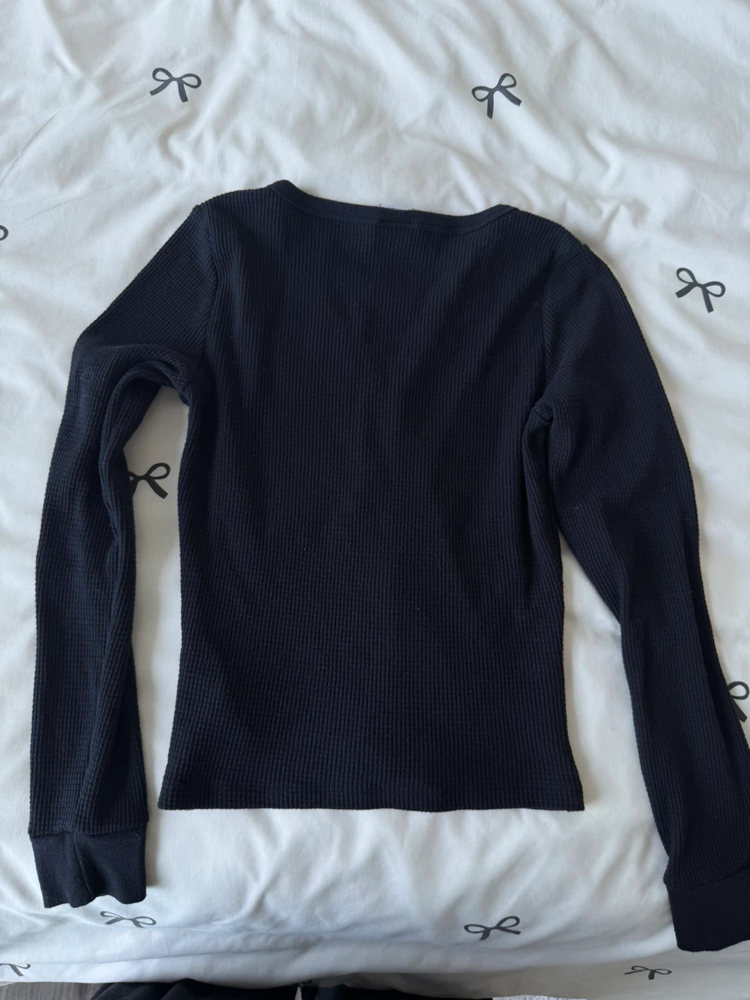 TNA Waffle Knit Henley Top - M - photo 2