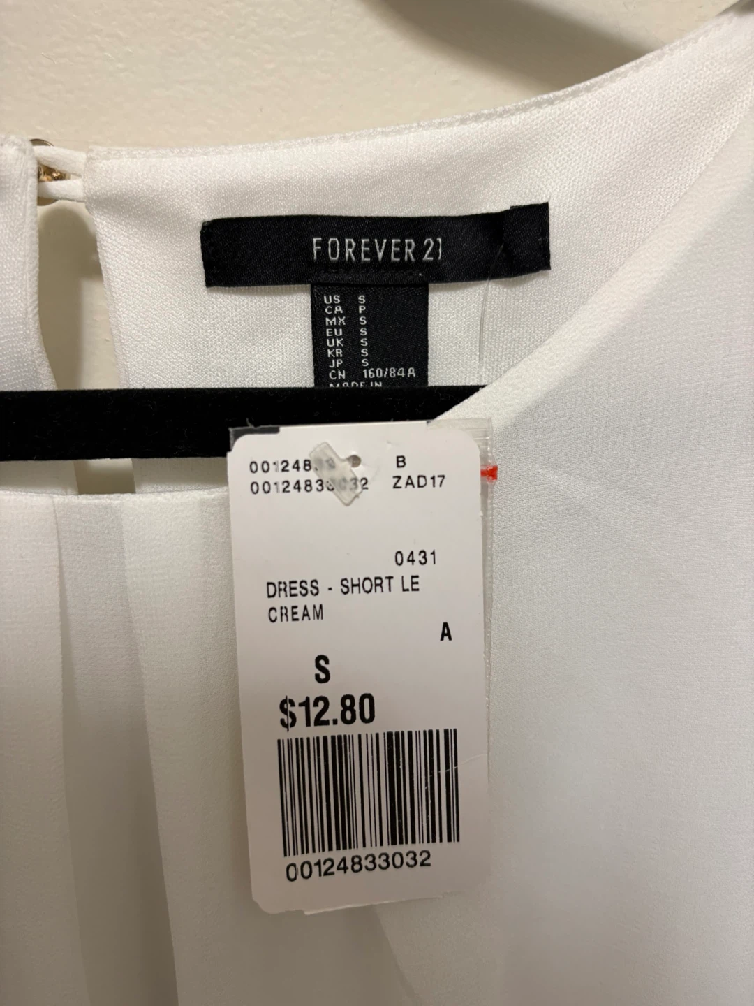 Forever 21 White Cream Short Sleeve Dress Size S - photo 3