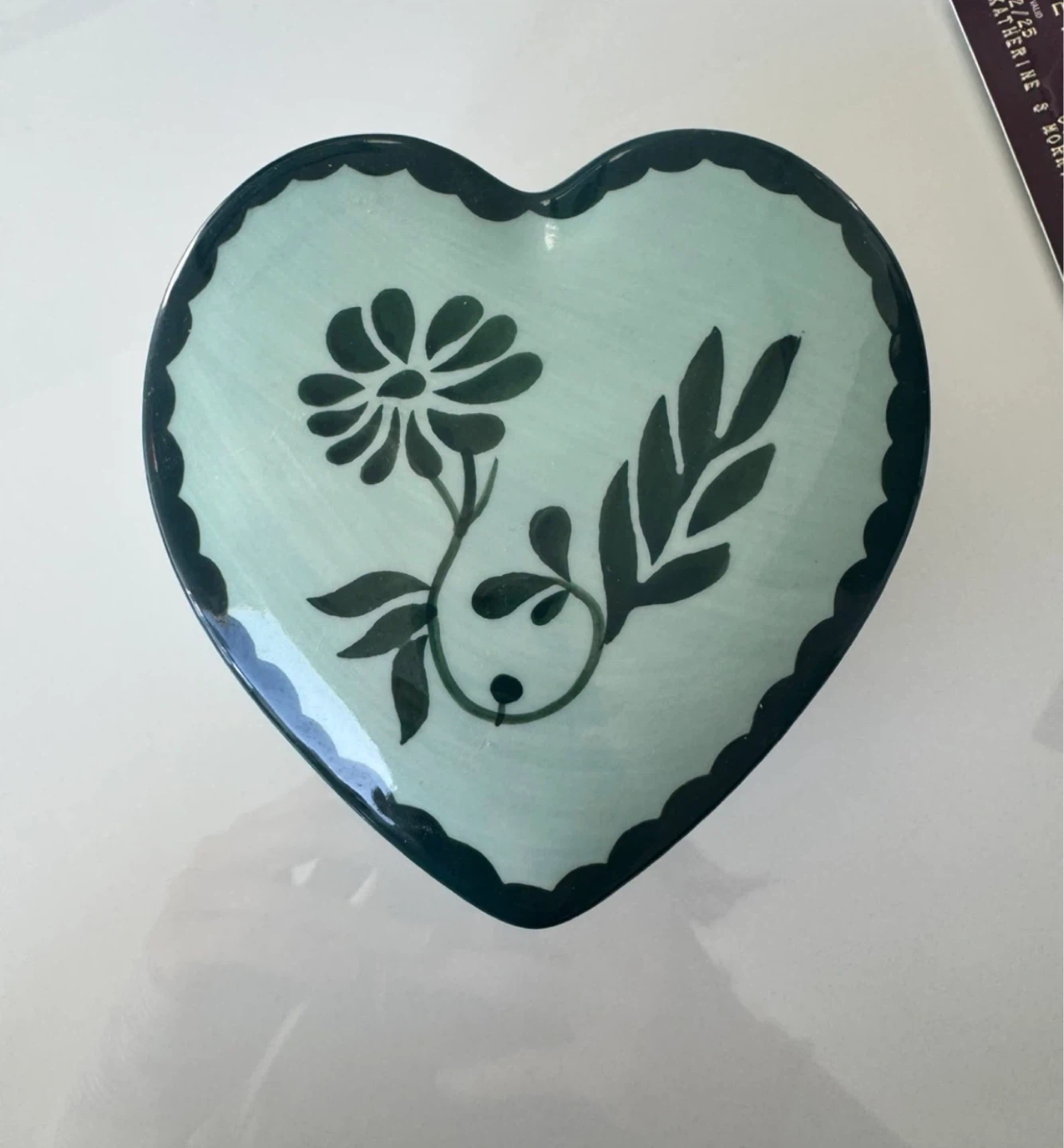 Anthropology Heart-shaped Trinket Box - photo 2