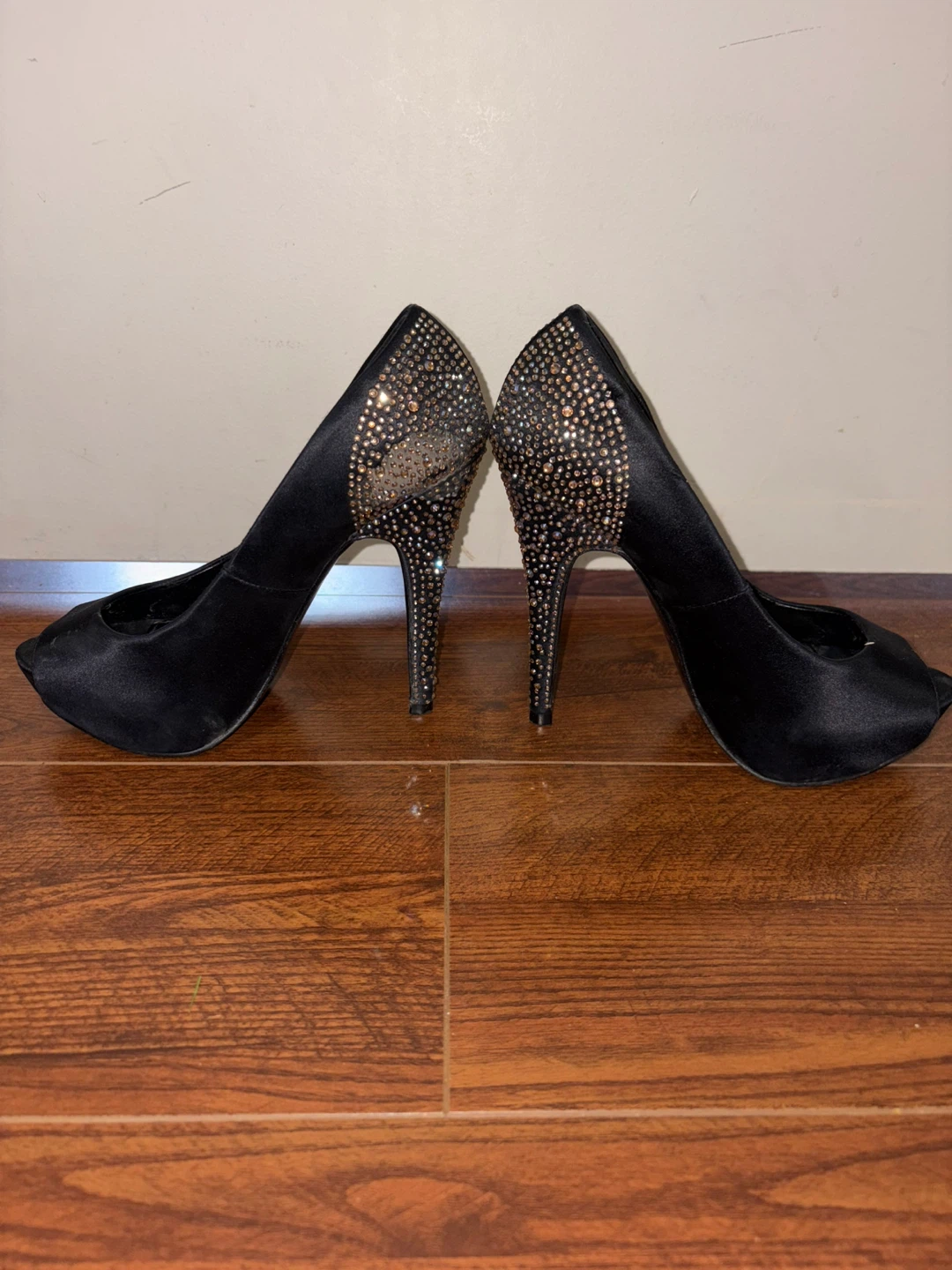 Steve Madden Black Peep-Toe Heels- 6.5 - photo 2