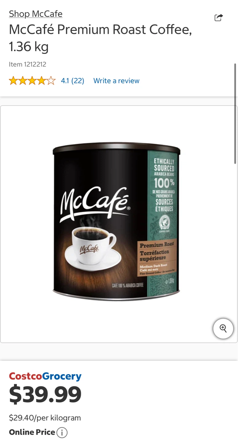McCafé Premium Roast Coffee