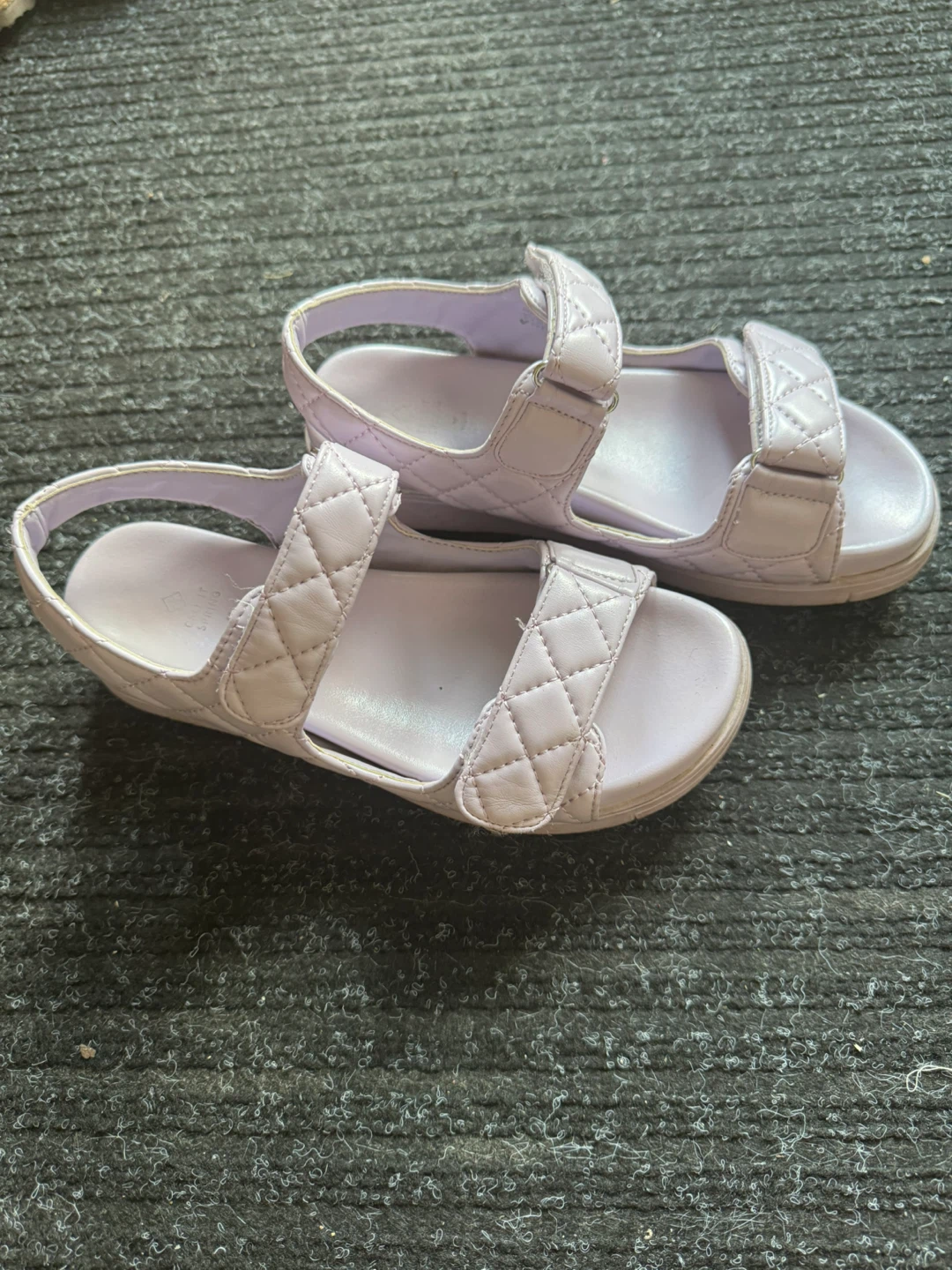Lilac Quilted Strap Sandals - photo 2