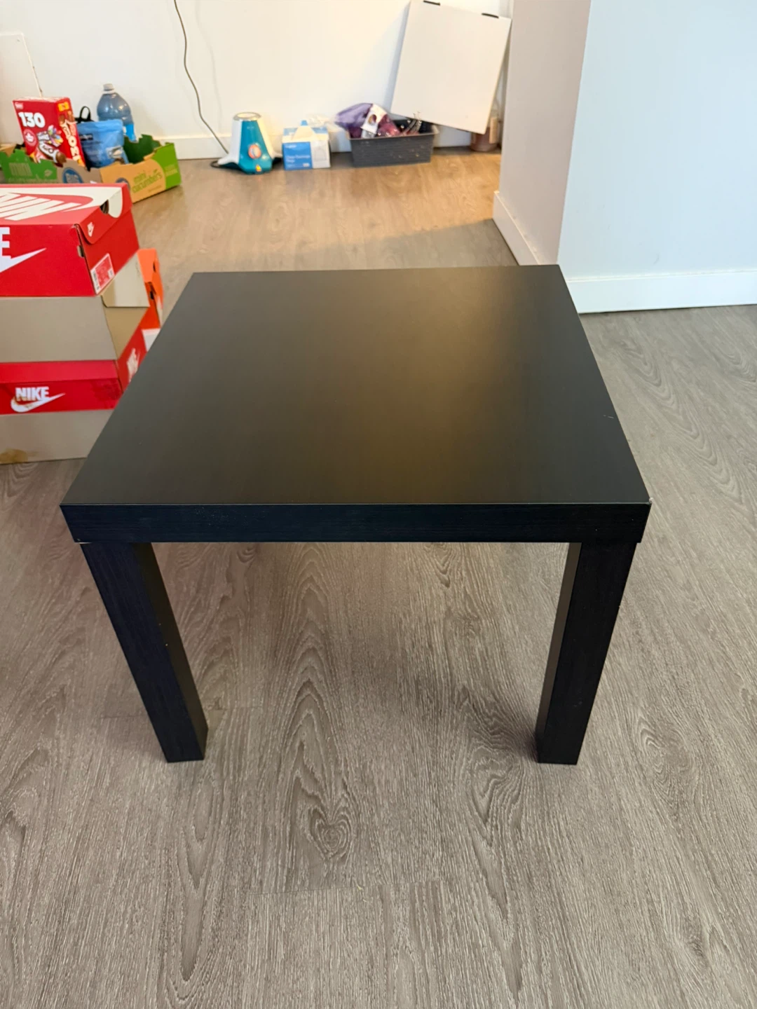 Ikea Black square side table - photo 2