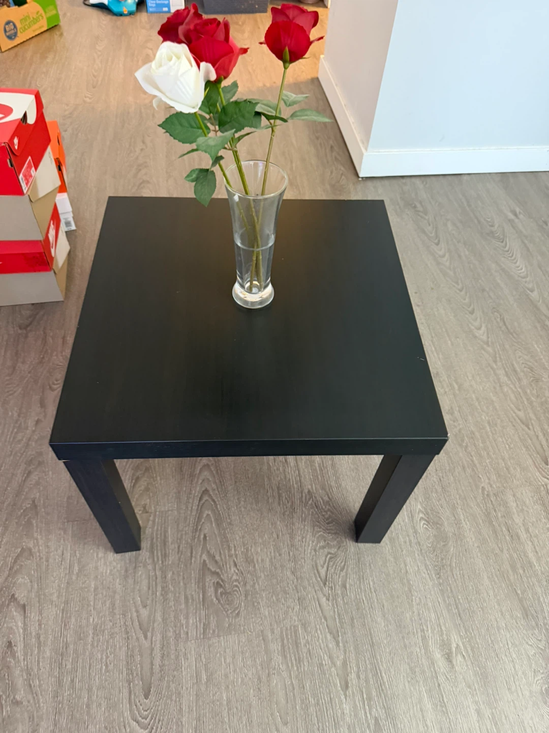 Ikea Black square side table - photo 3