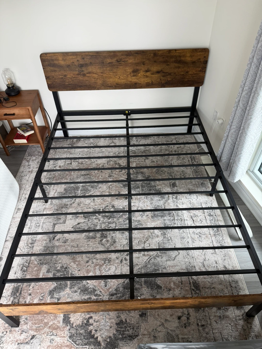 Queen Metal Bed Frame with Headboard
