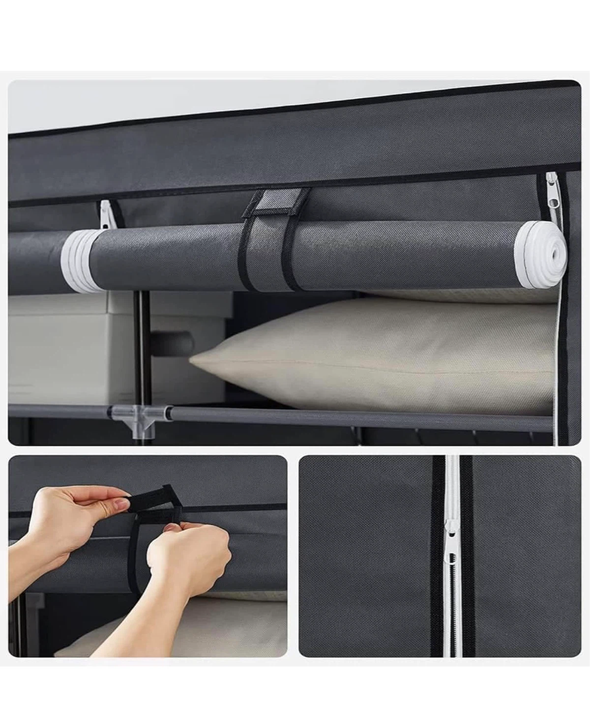 SONGMICS Dark Grey Portable Wardrobe - photo 5