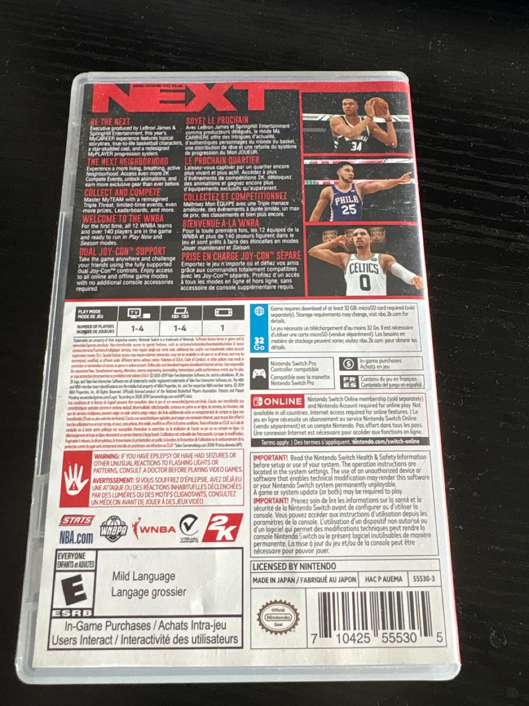 Nintendo Switch NBA 2K20 Video Game - photo 2