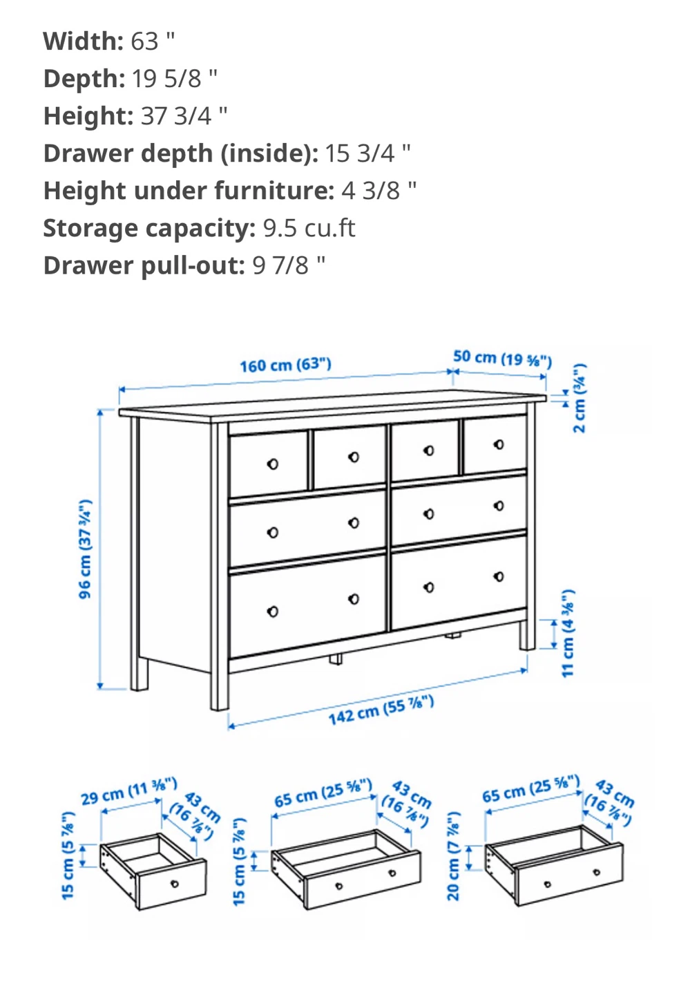 IKEA Hemnes 8 - Drawer Dresser - photo 4