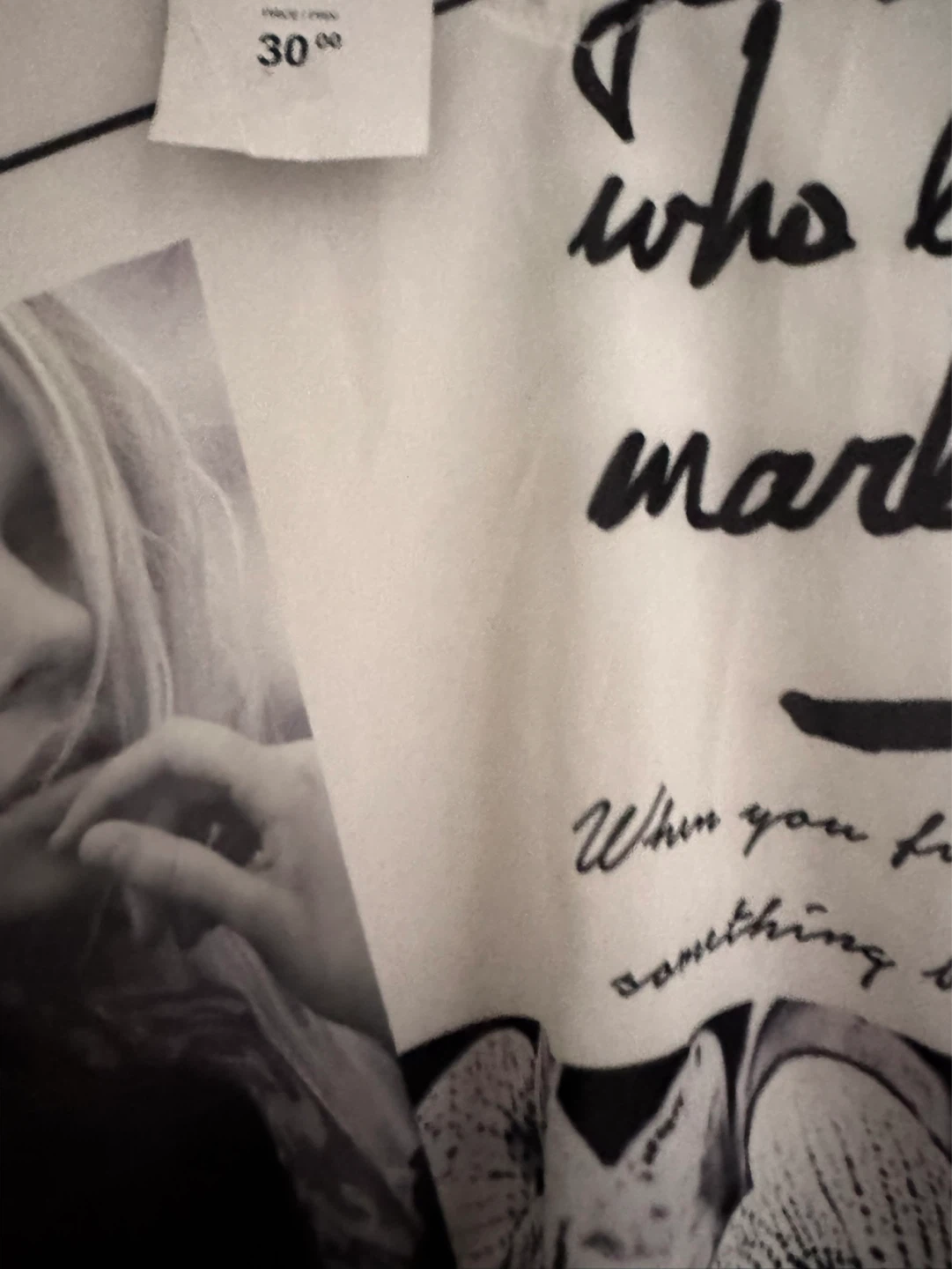 Suzy Shier White Graphic T-Shirt - Size L/G - photo 2