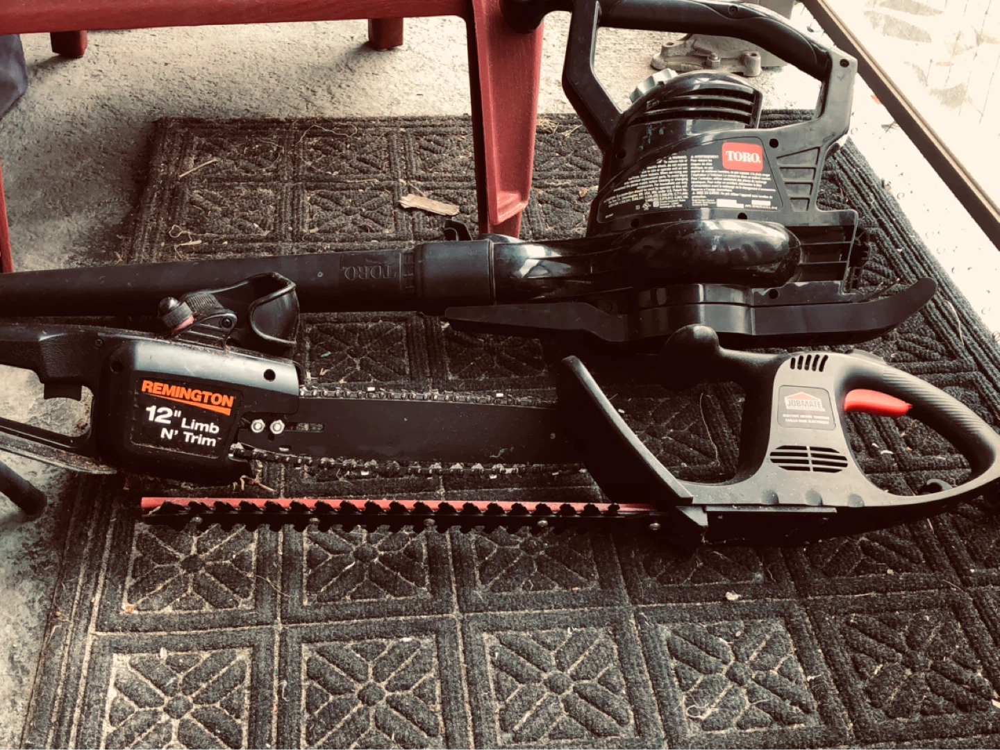 Toro Leaf Blower, Remington Chainsaw, and Jobmate Hedge Trimmer - photo 2