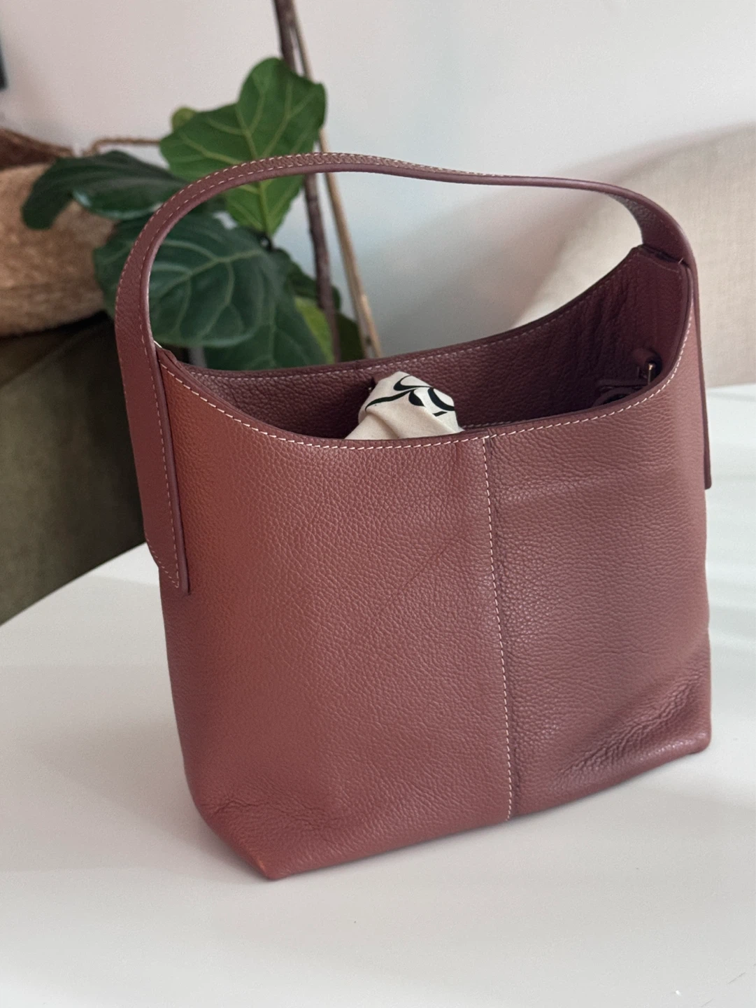 Banana Republic Brown Leather Bucket Bag
