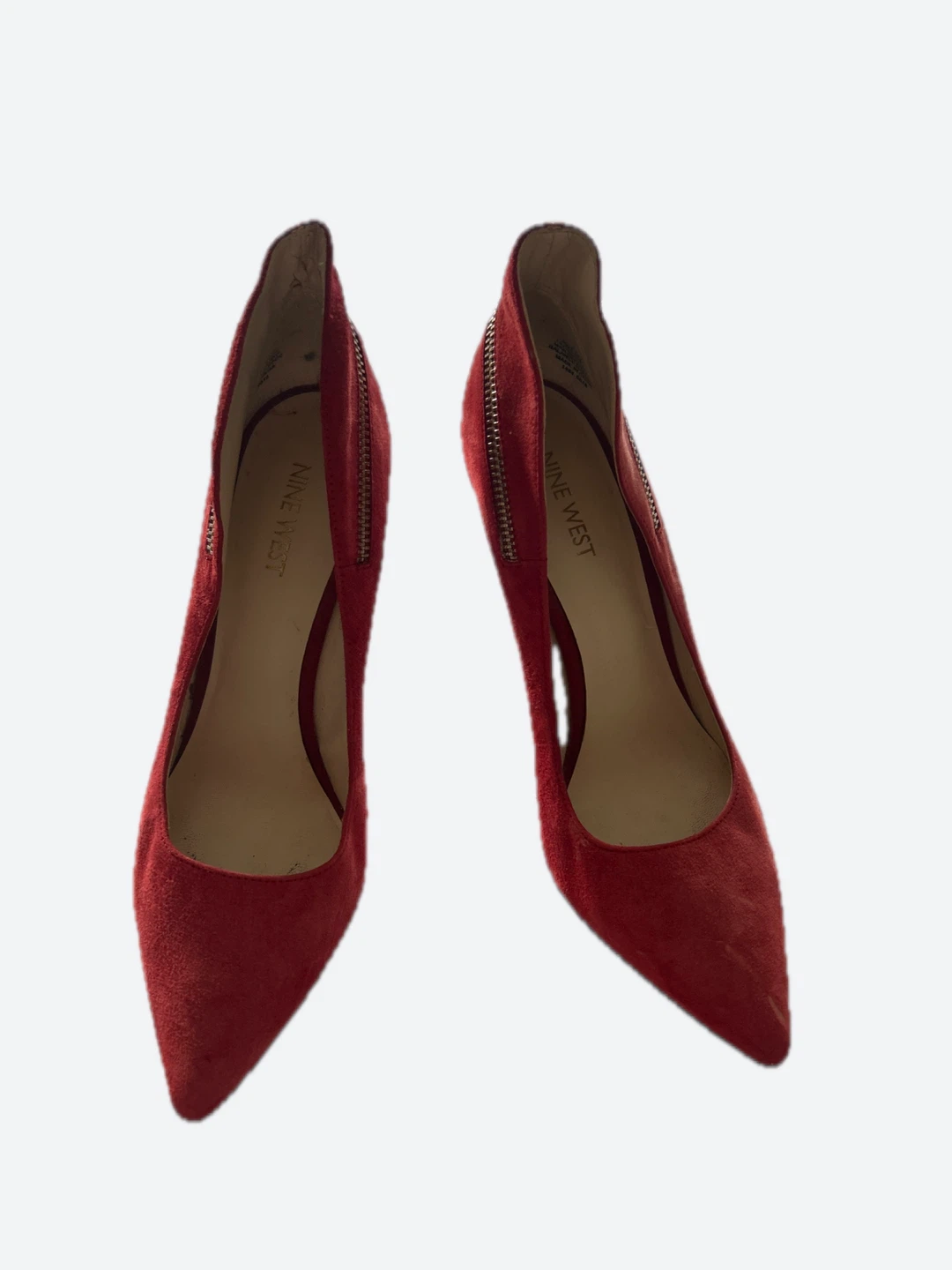 Nine West Red Suede Stiletto Heels