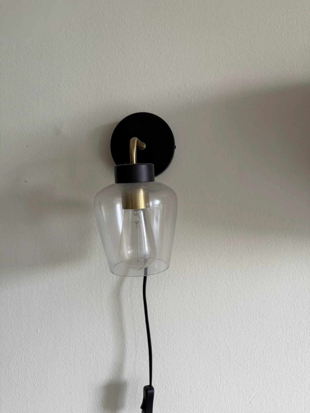 Wall Sconce Lamp with Clear Glass Shade (2 piece set) - photo 2