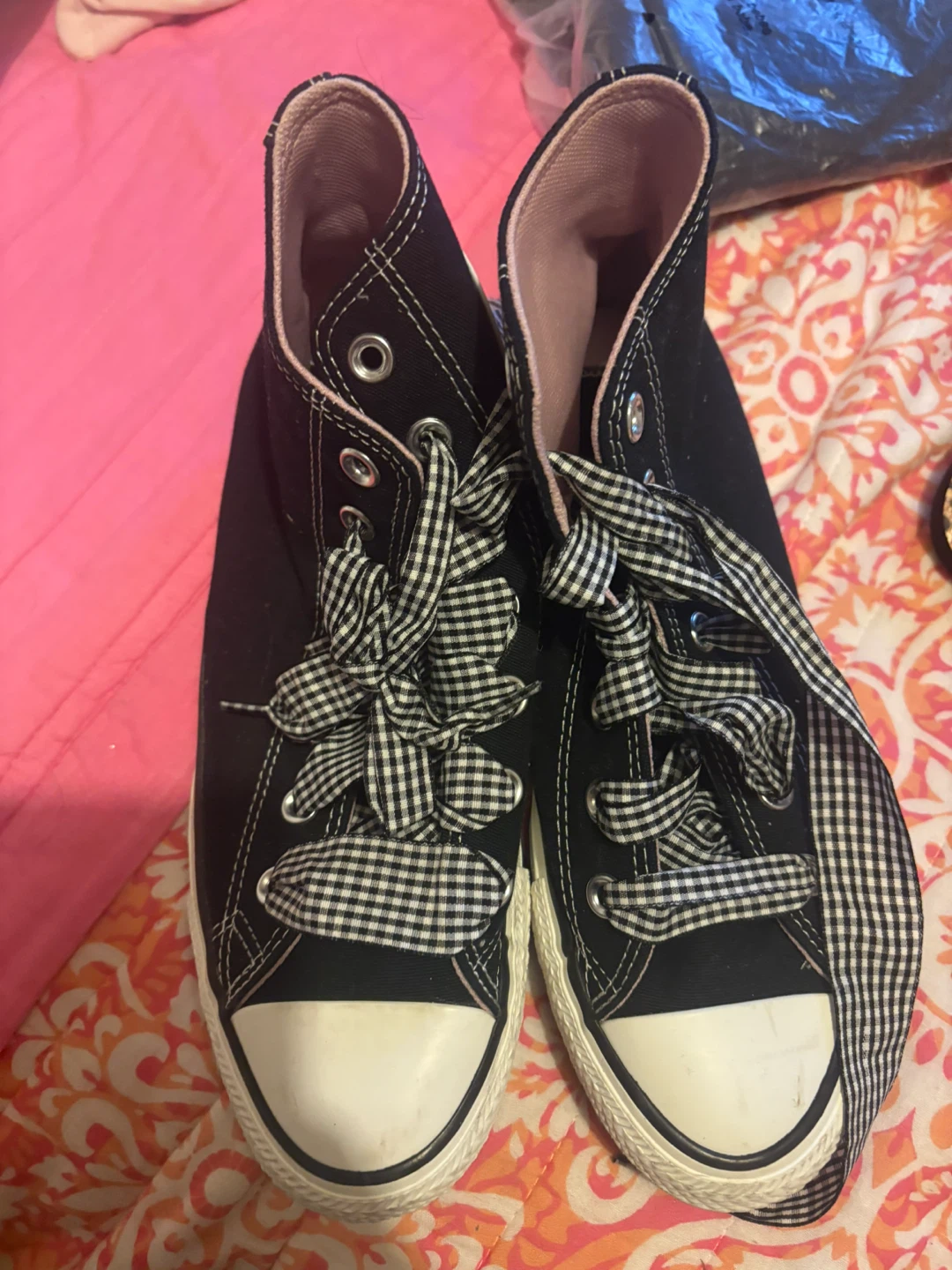 Converse Chuck Taylor All Star High Top Shoes Black Gingham