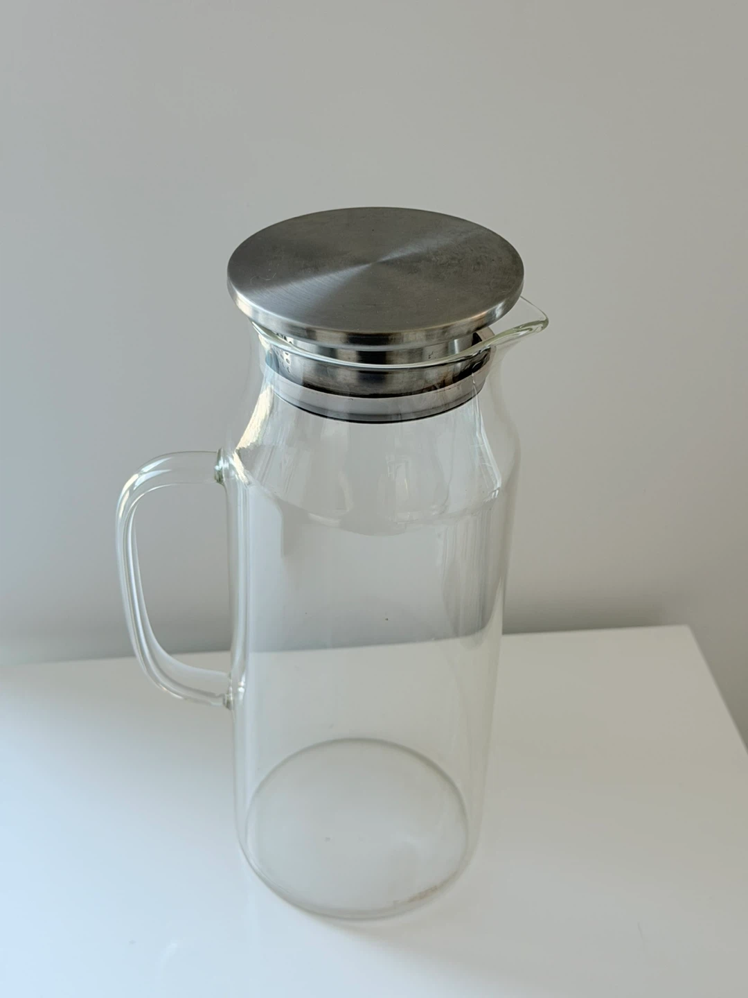 Glass Pitcher with Stainless Steel Lid (two!) - photo 3