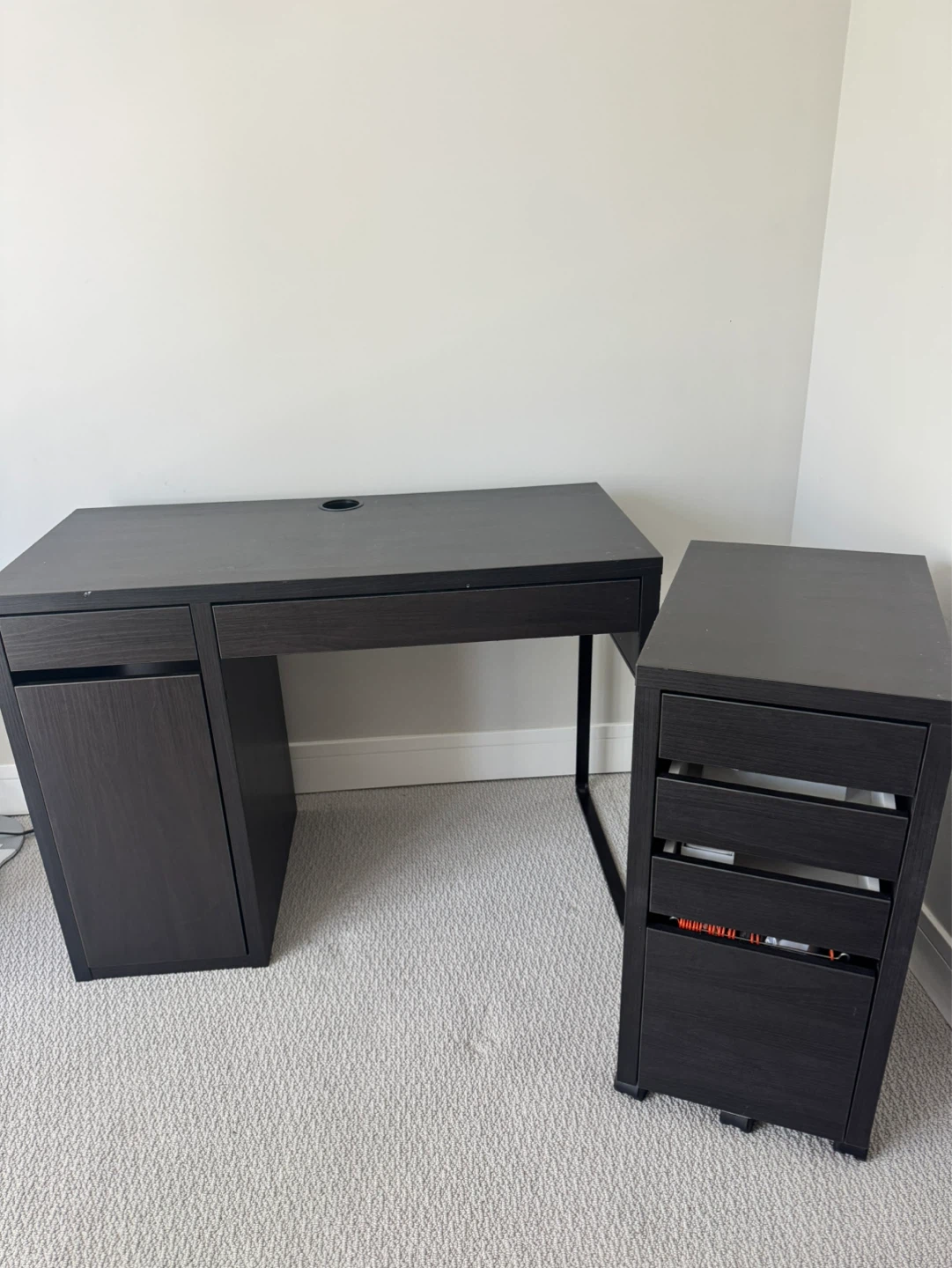 Desk with Storage Unit and chair - photo 3
