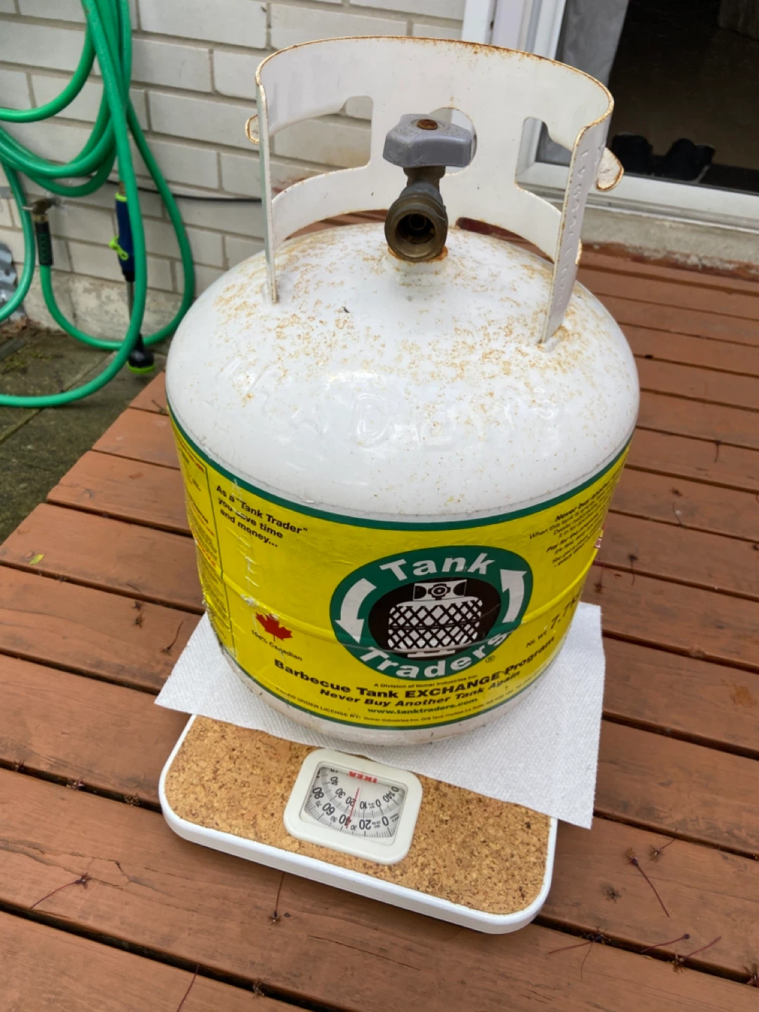 Full propane tank