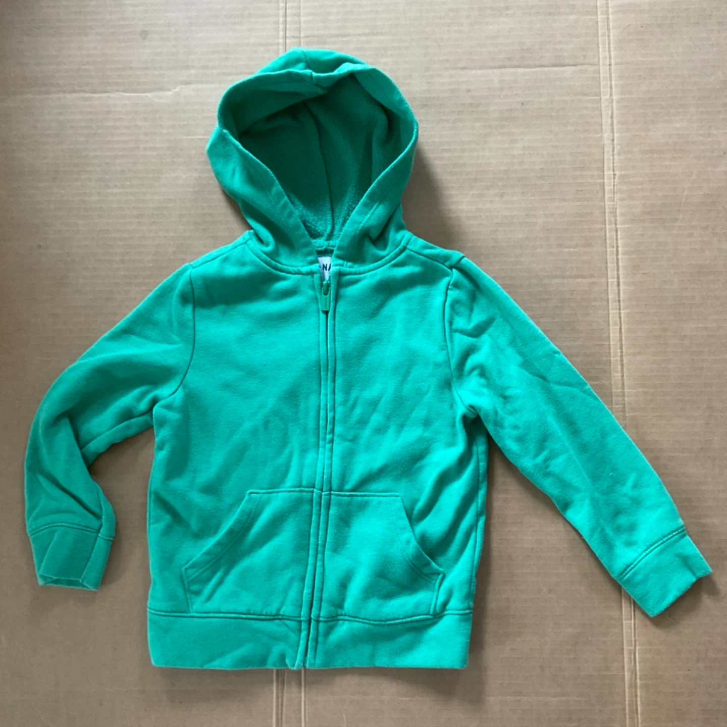 Kid’s Green zip-up hoodie and Dino cap - photo 3