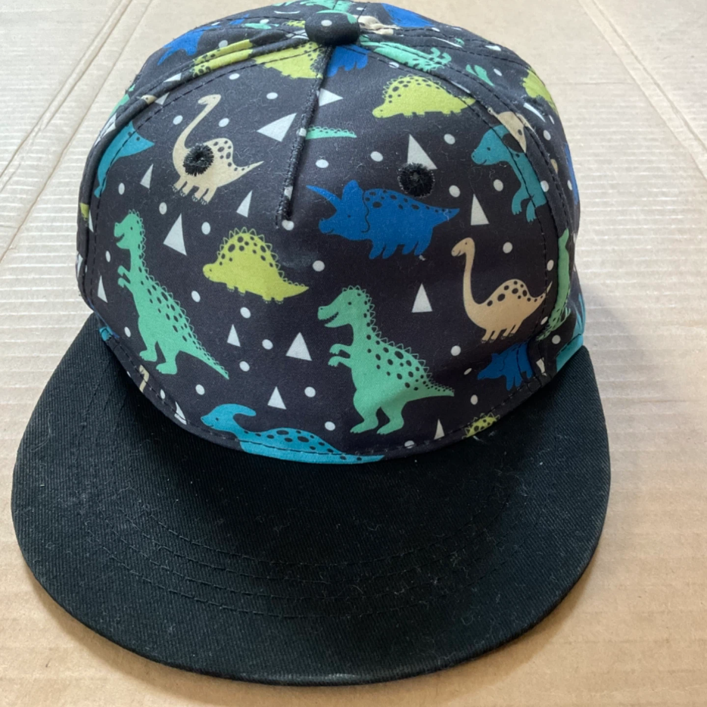 Kid’s Green zip-up hoodie and Dino cap - photo 2