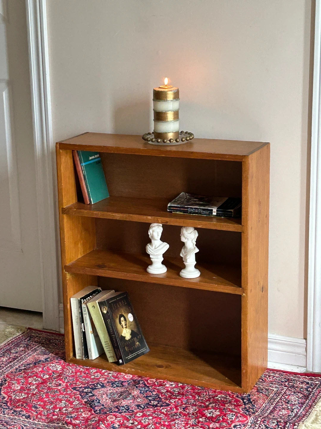 Wooden Bookshelf with 3 Tiers