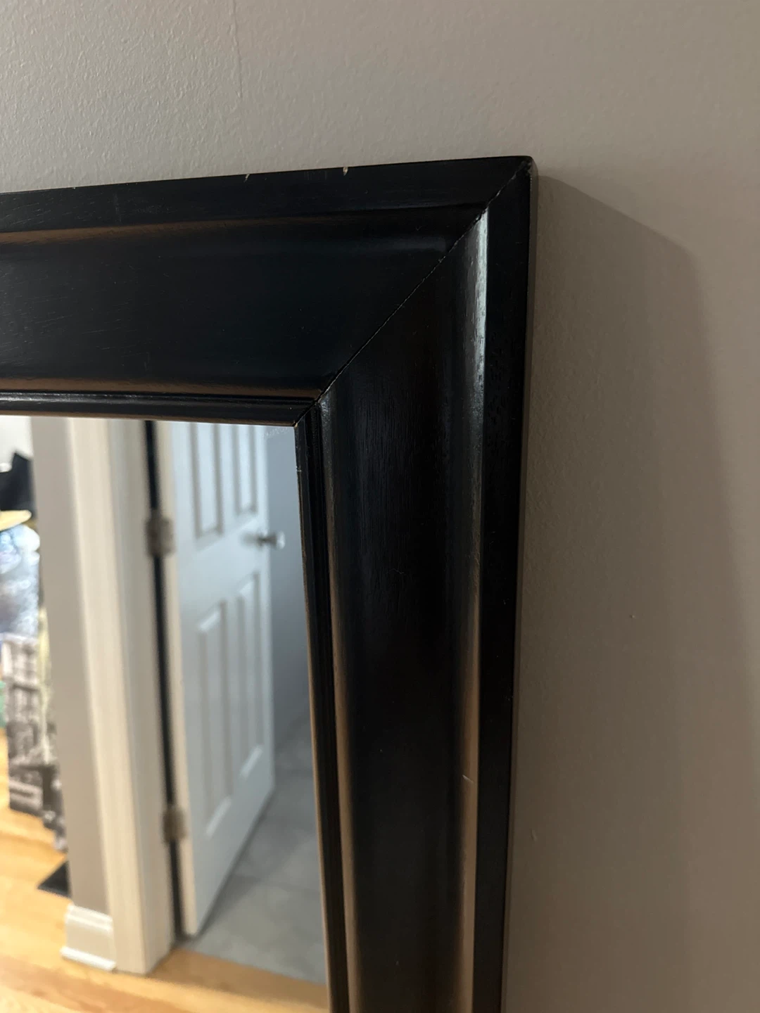 Black Framed Standing Mirror - photo 2