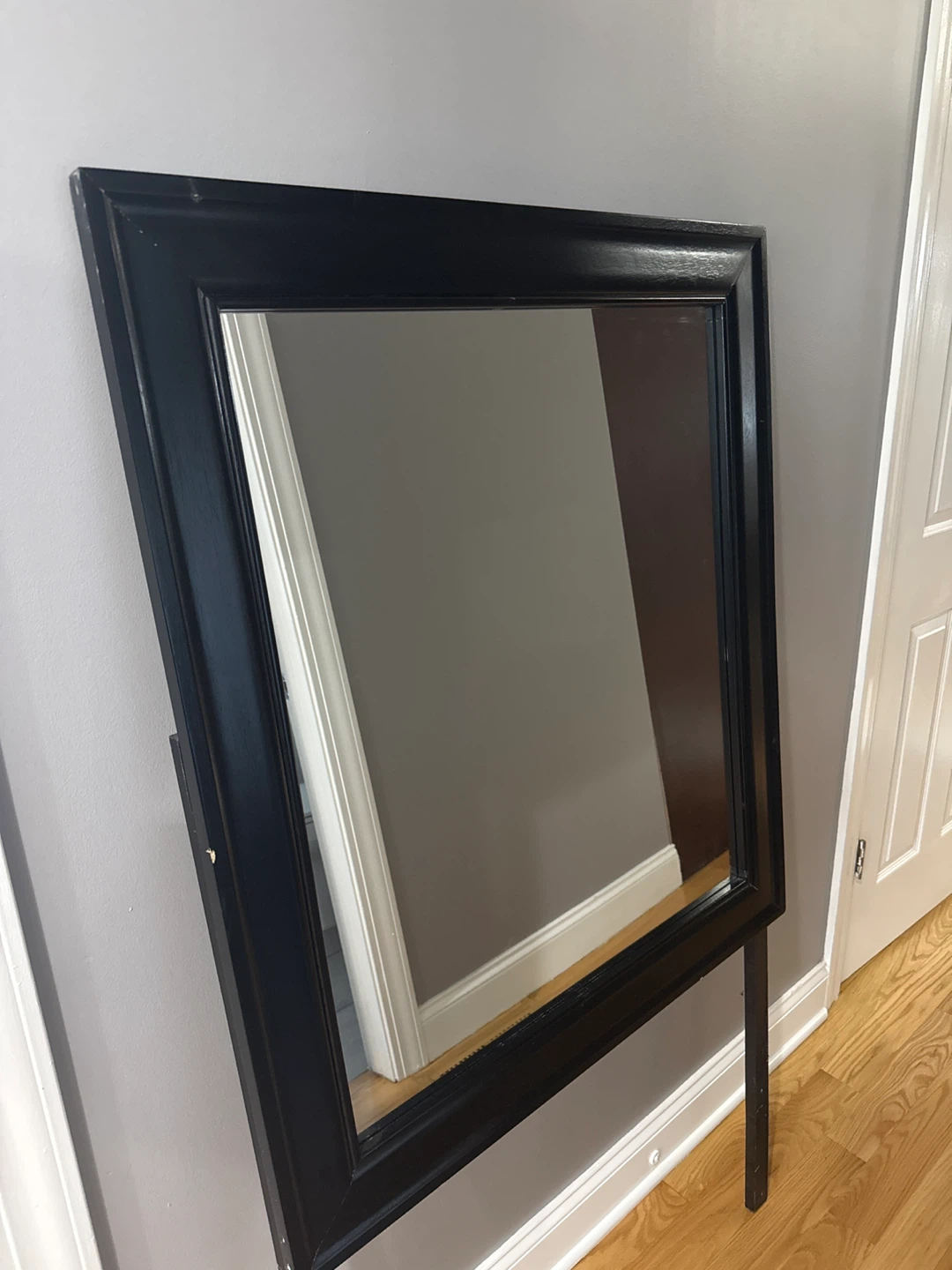 Black Framed Standing Mirror - photo 3