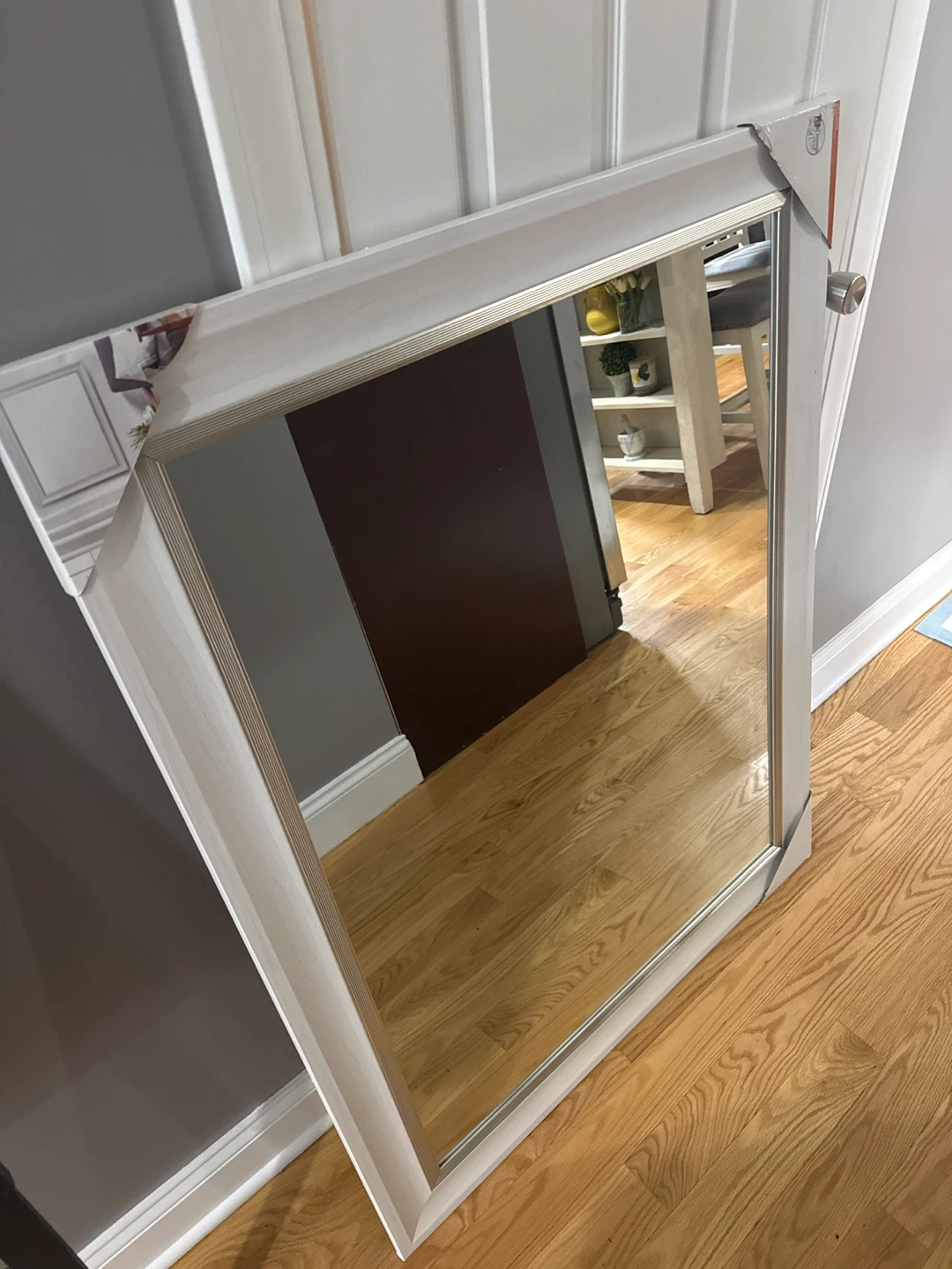 White Framed Wall Mirror