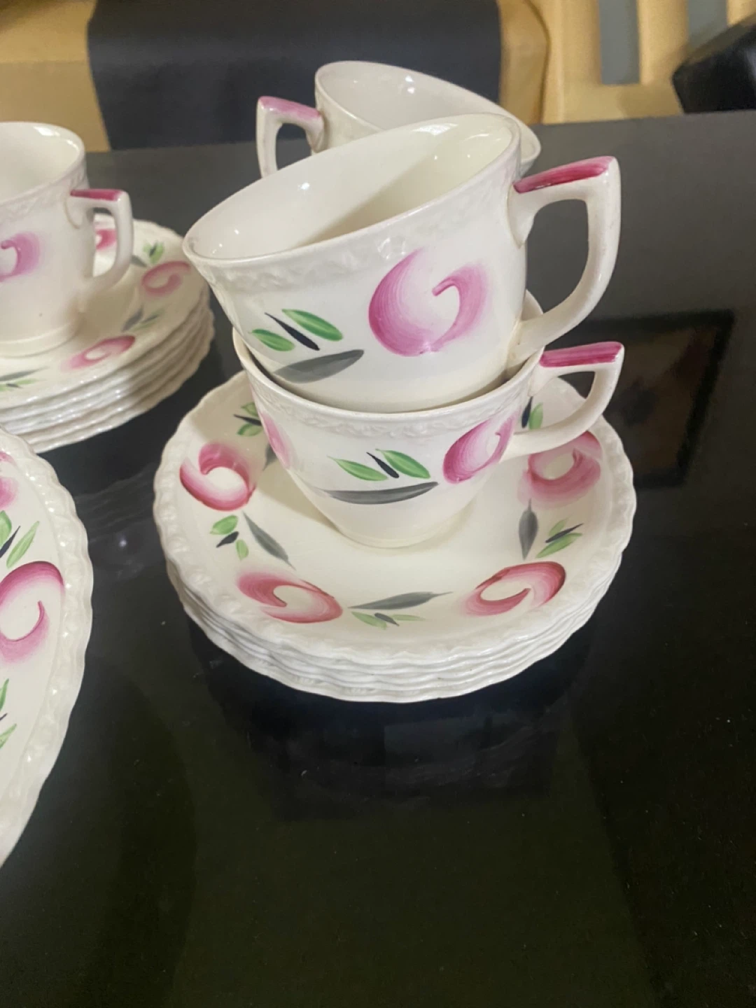Vintage Tea Cup and Saucer Set with Serving Bowl - photo 5
