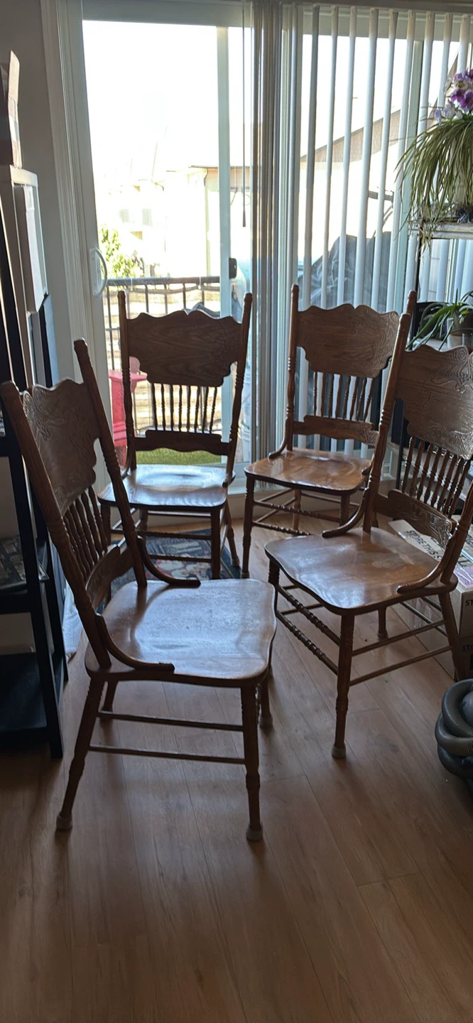 Wooden Dining Table and Chairs Set - photo 2