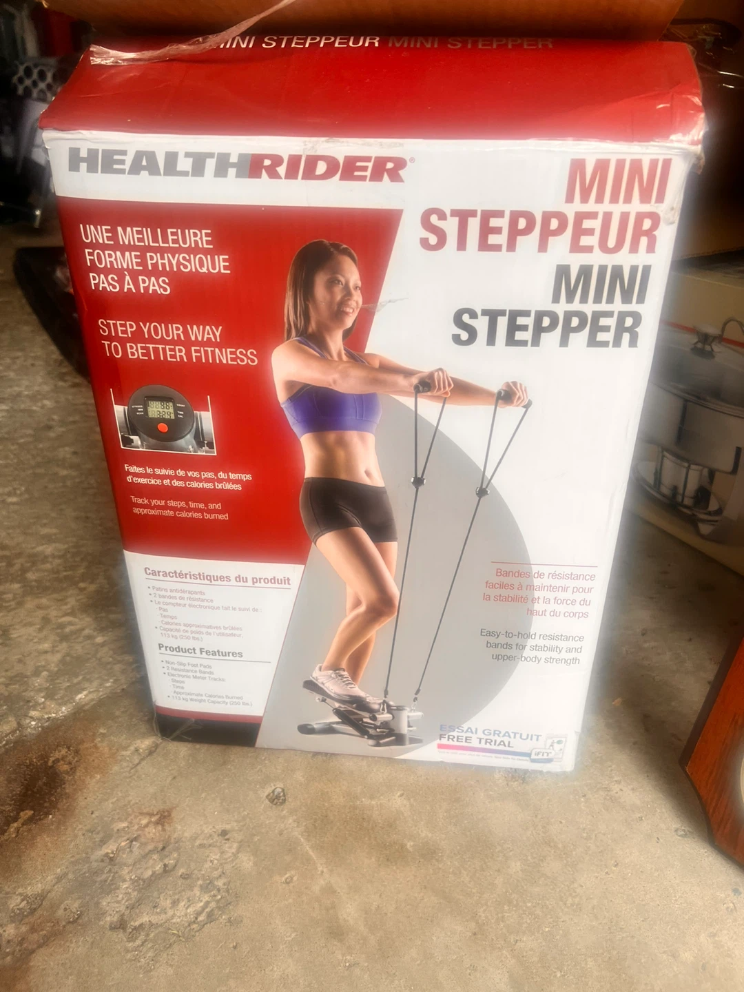 HEALTHRIDER Mini Stepper with Resistance Bands