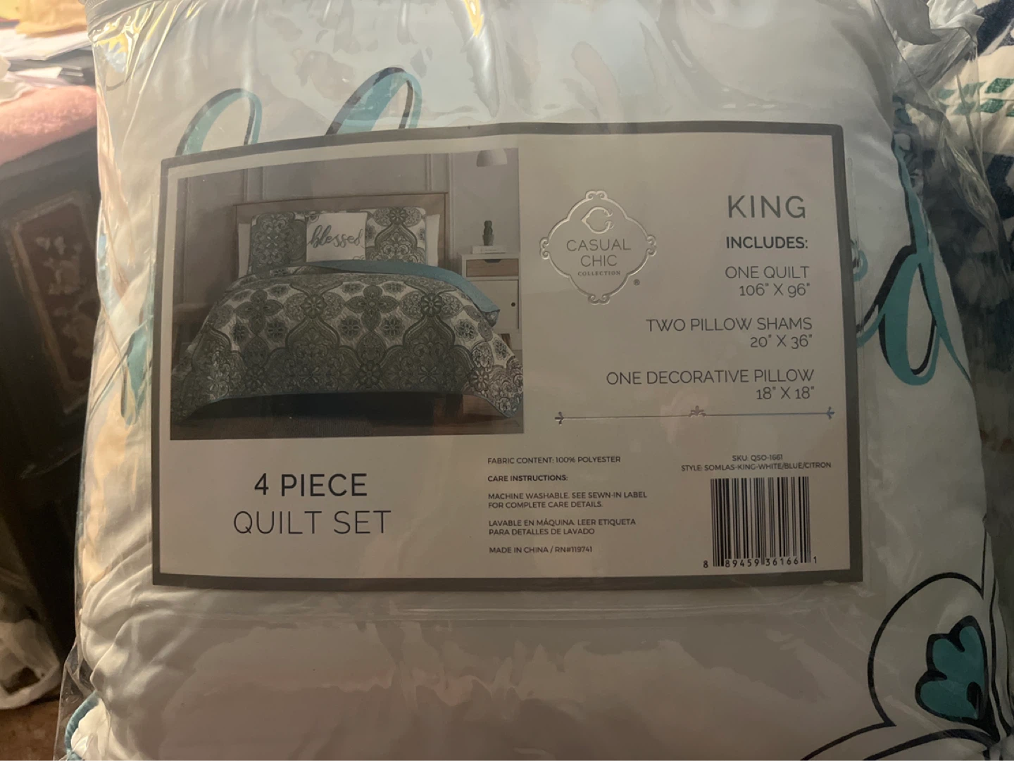 Casual Chic Collection King 4 Piece Quilt Set - photo 2
