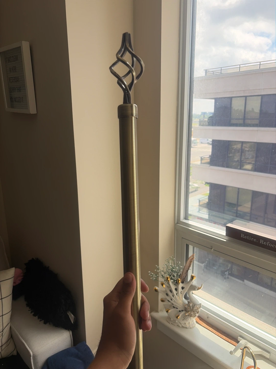 Brass Decorative Curtain Rod Finial