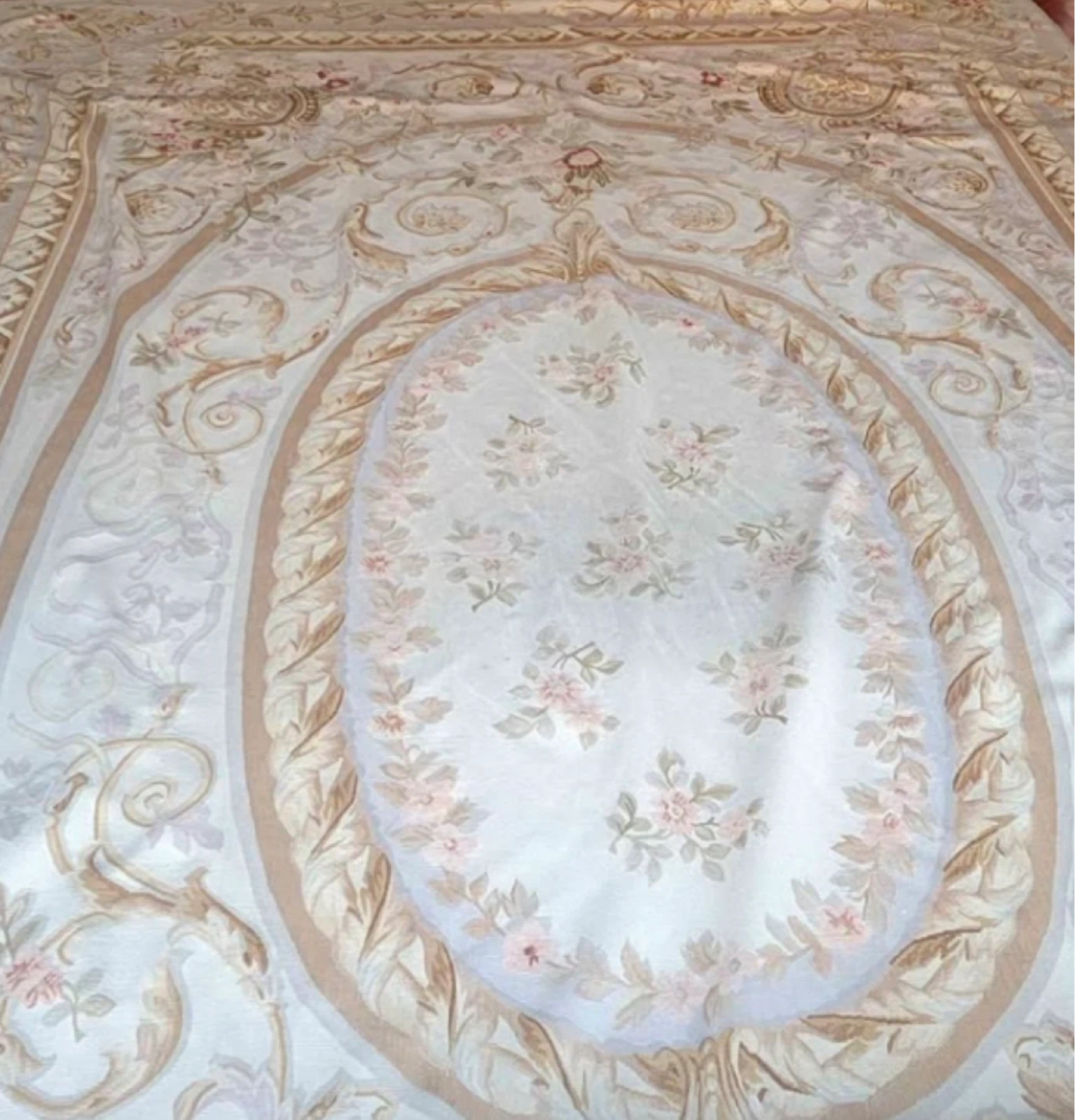 Large Vintage Aubusson Rug 16' x 9'