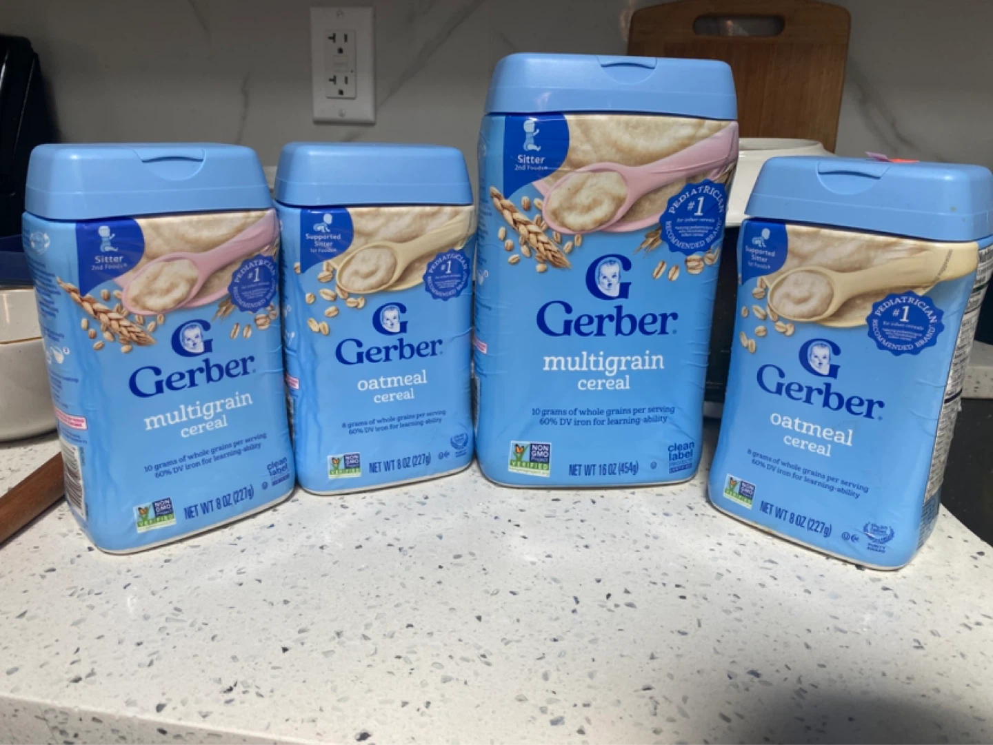 Gerber Multigrain & Oatmeal Cereal - 8 oz & 16 oz